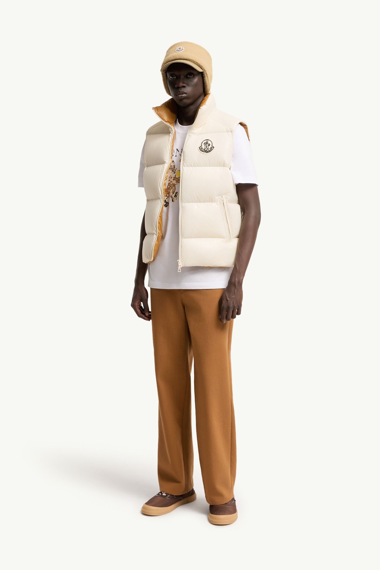 Belice Down Vest Men White Ivory Moncler 0