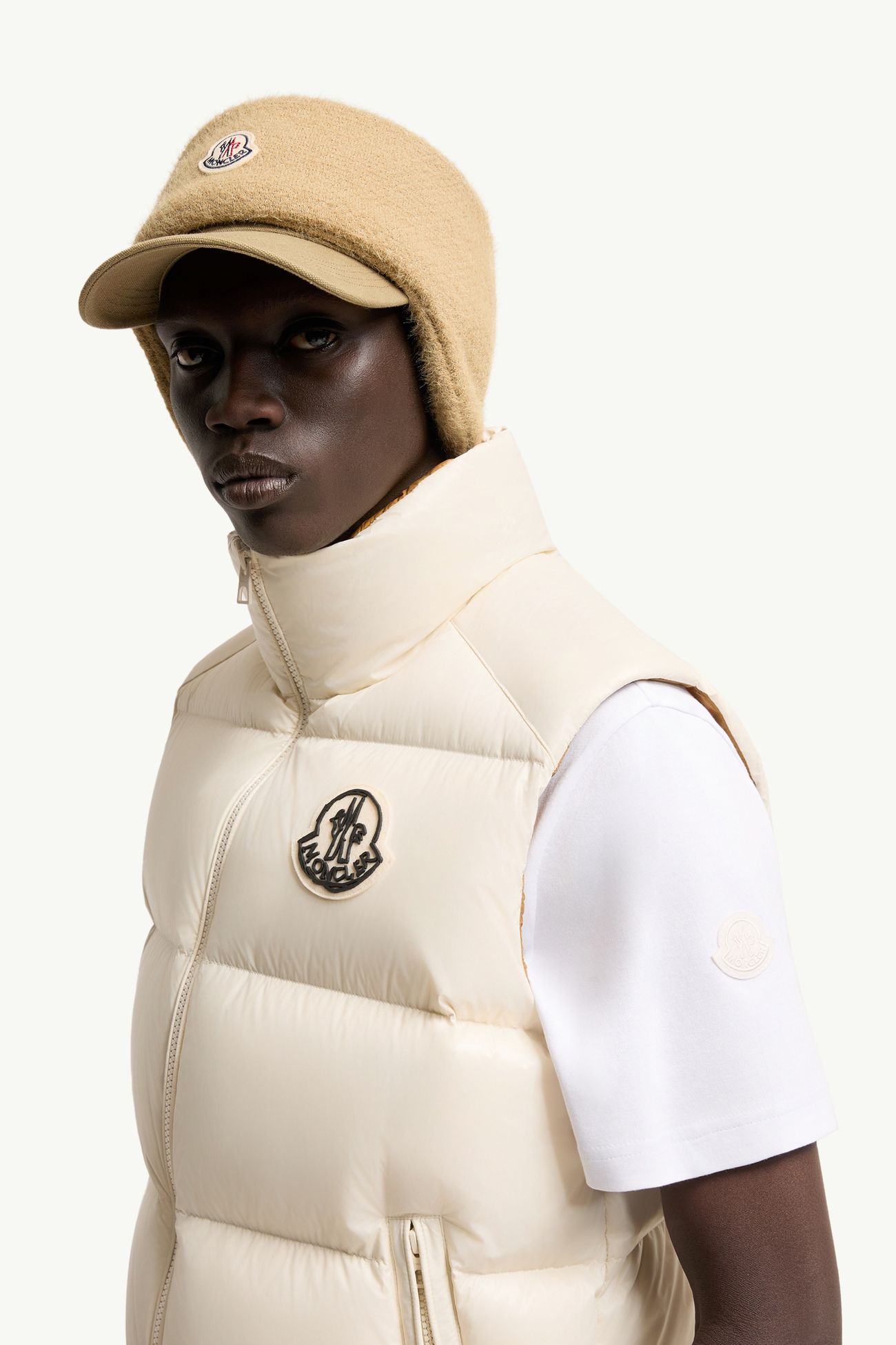 Belice Down Vest Men White Ivory Moncler 1