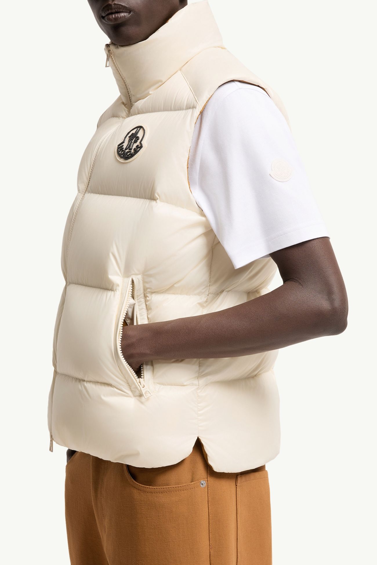 Belice Down Vest Men White Ivory Moncler 5