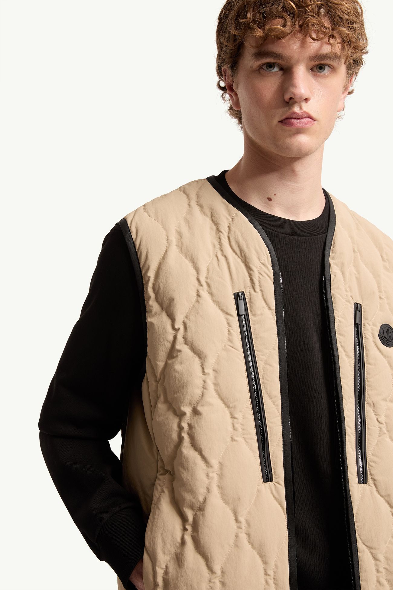 Arapot Froisse男士短款羽绒马甲 男士 米色 Moncler 5
