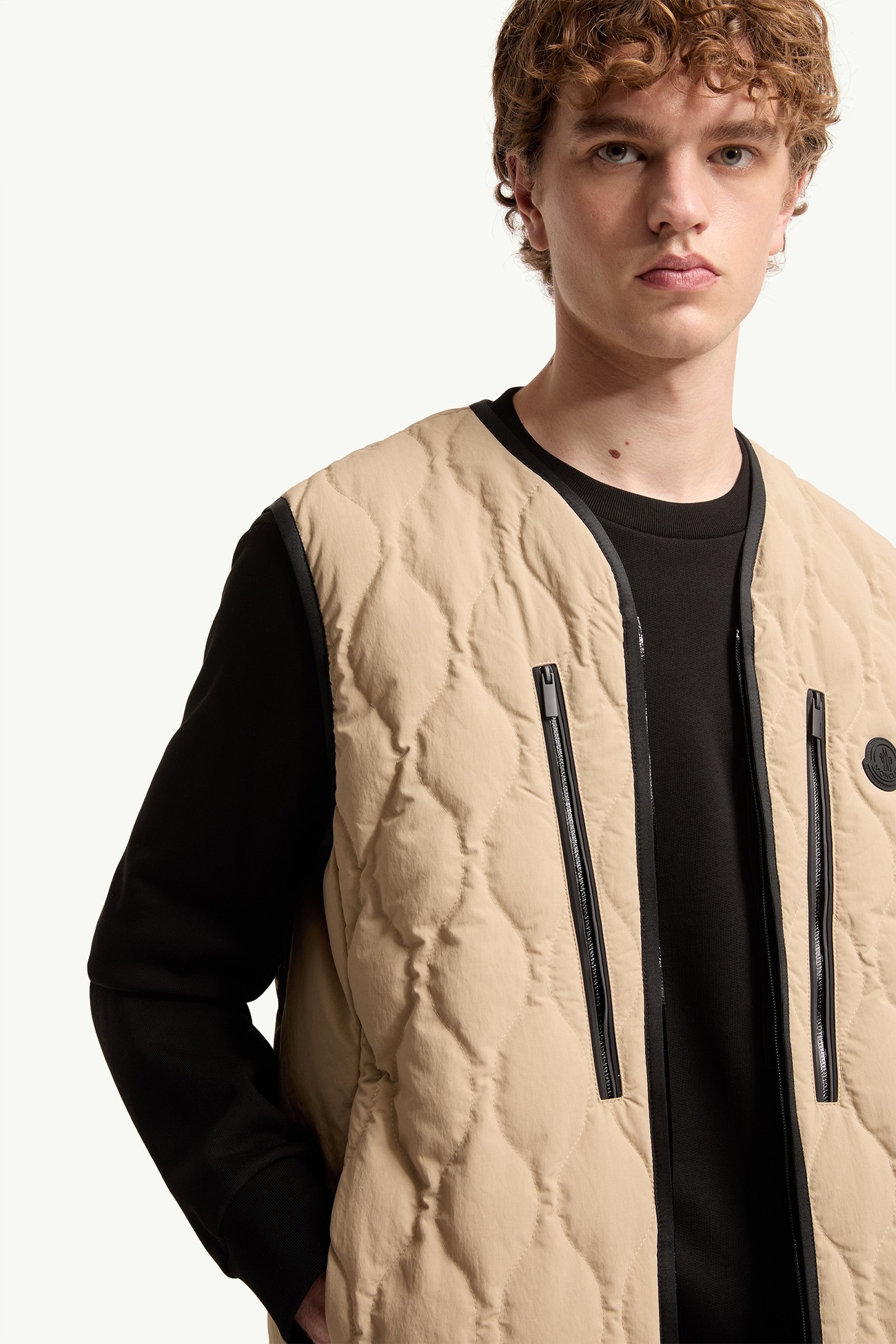 Arapot Froisse男士短款羽绒马甲 男士 米色 Moncler 5