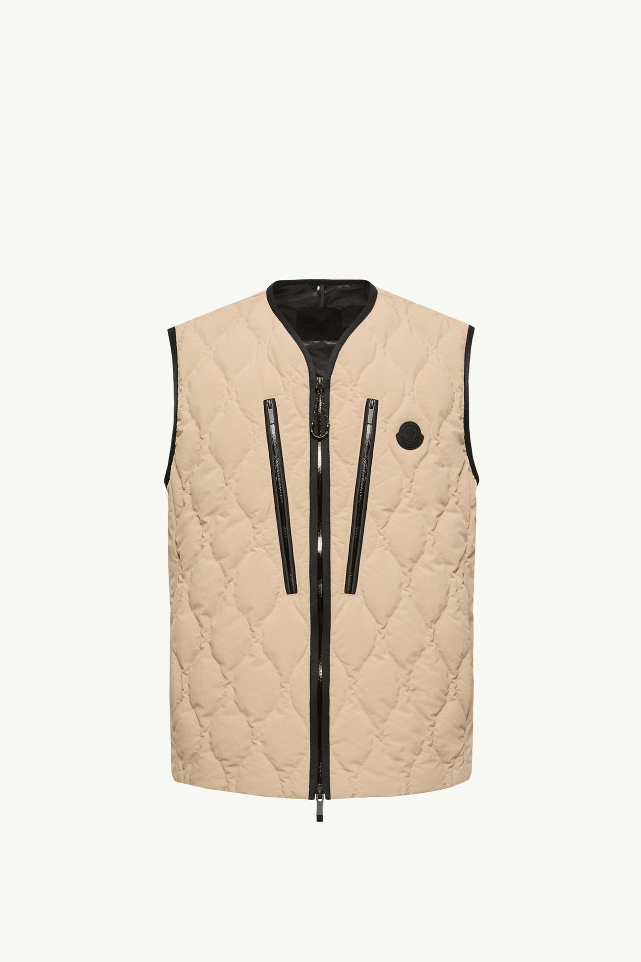 Chaleco plumífero de froissé technique Arapot Hombre Beige Moncler 2
