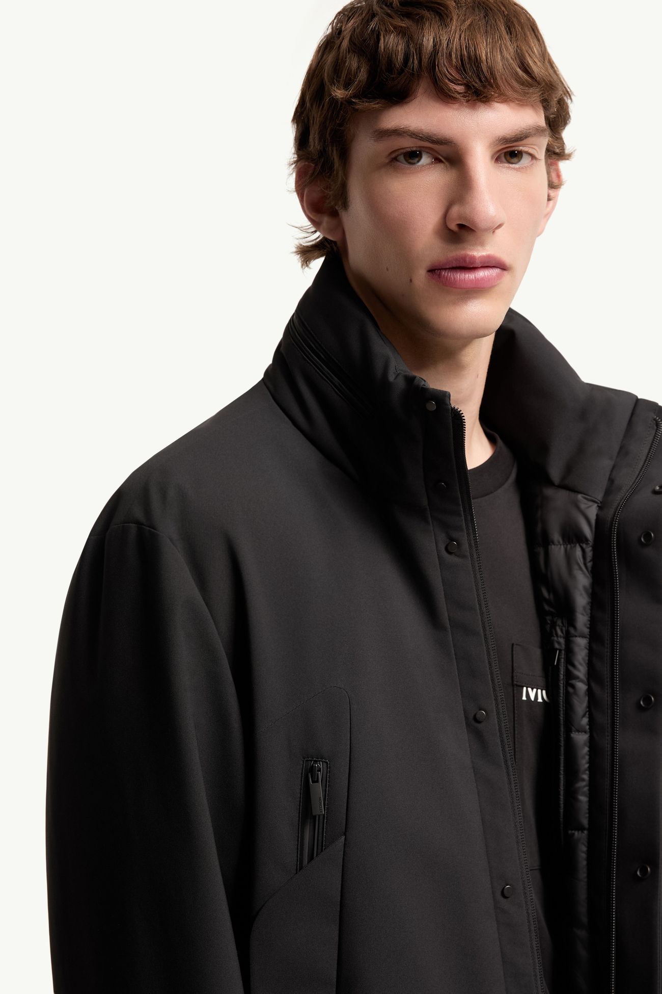 Doudoune mi-longue Ă capuche Caelros Hommes Noir Moncler 6