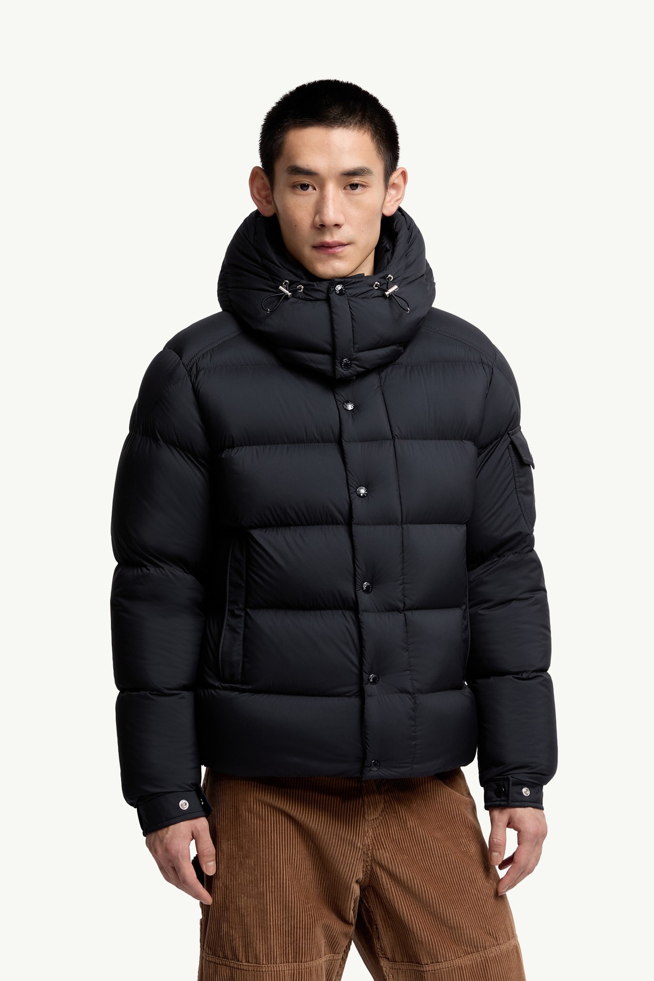 Moncler Maya 70 Hooded Short Down Jacket Men Night Blue Moncler 3