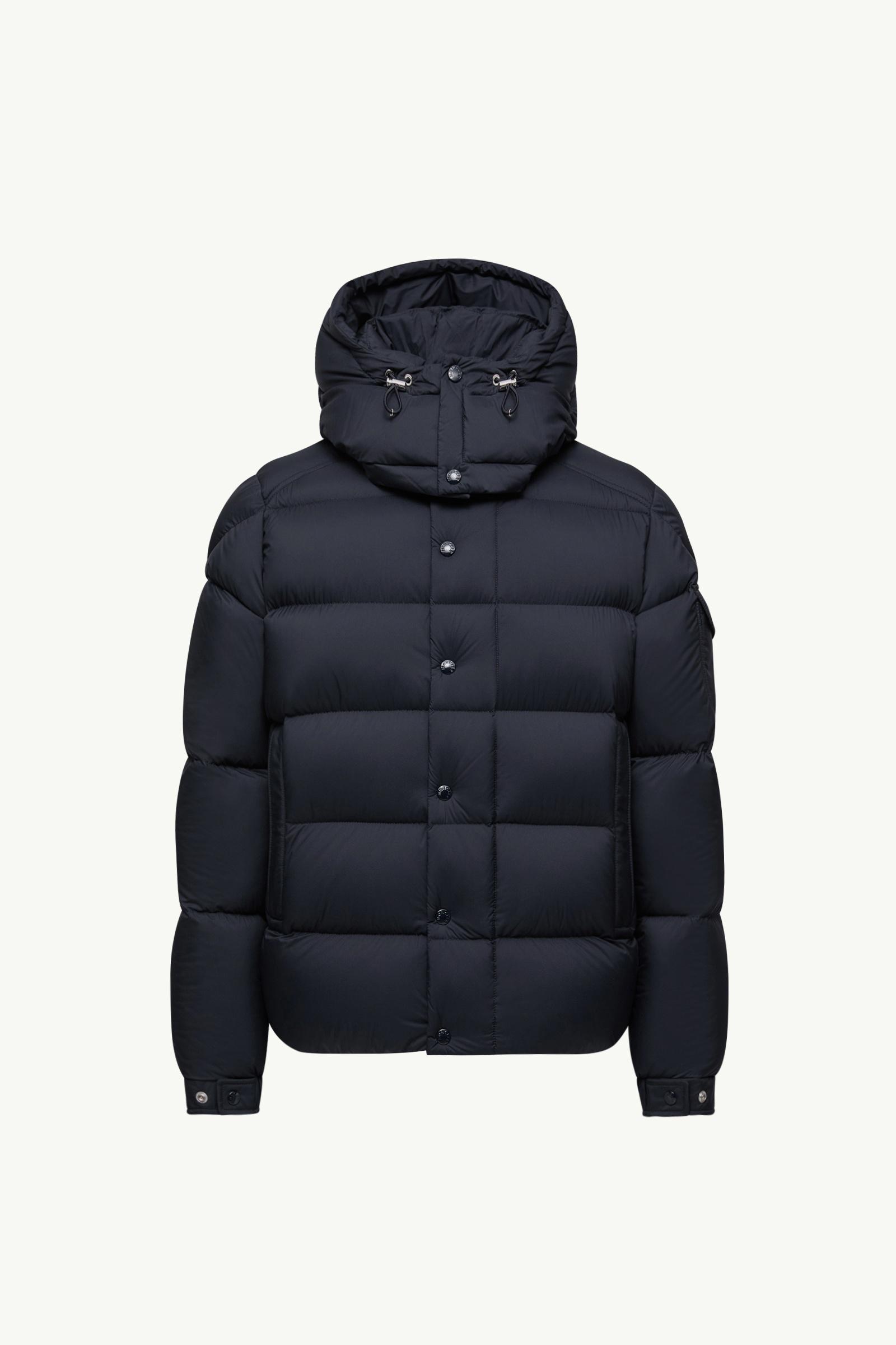 Moncler Maya 70 Hooded Short Down Jacket Men Night Blue Moncler