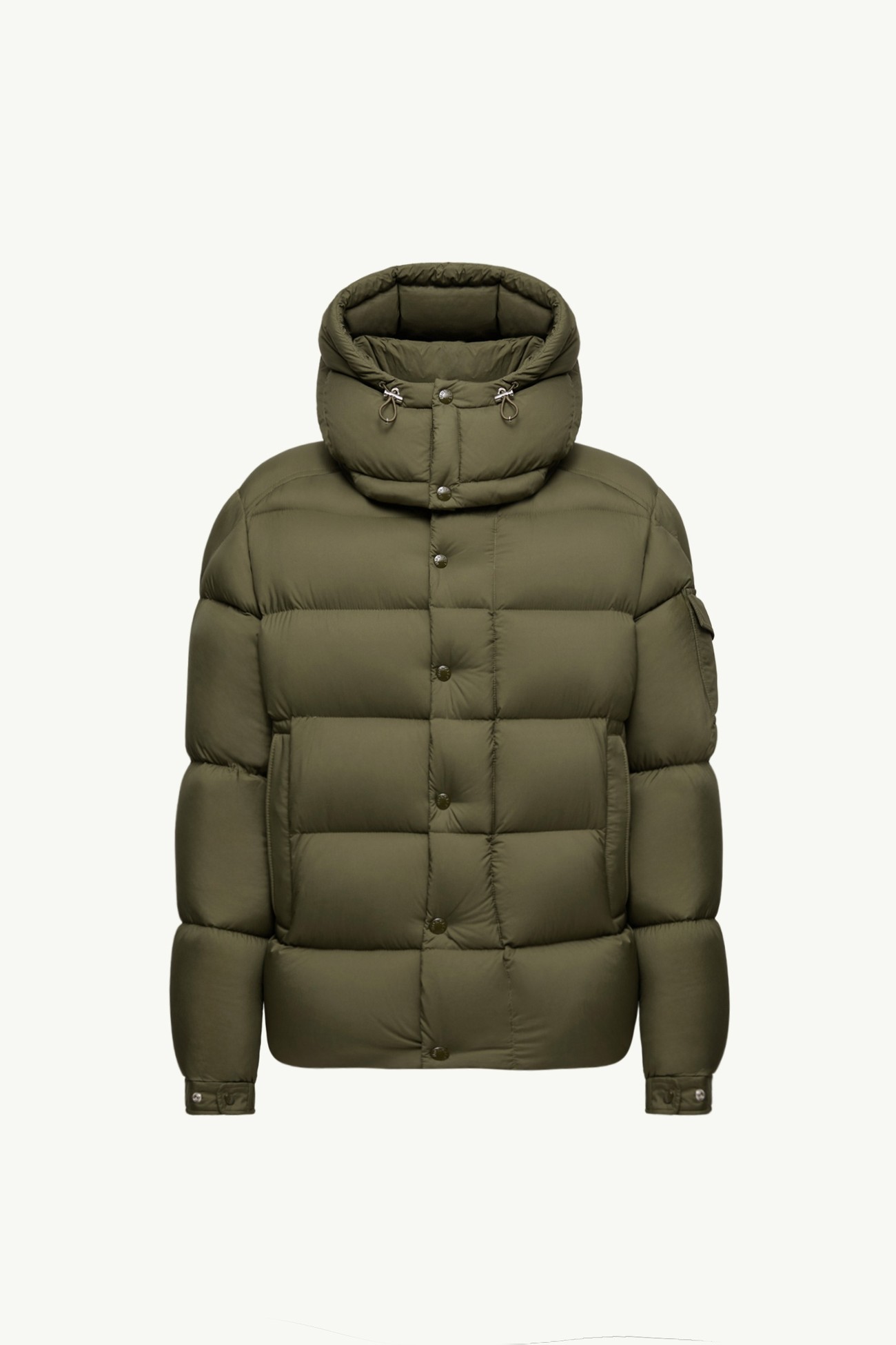 Moncler Maya 70 Hooded Short Down Jacket Men Olive Green Moncler 2