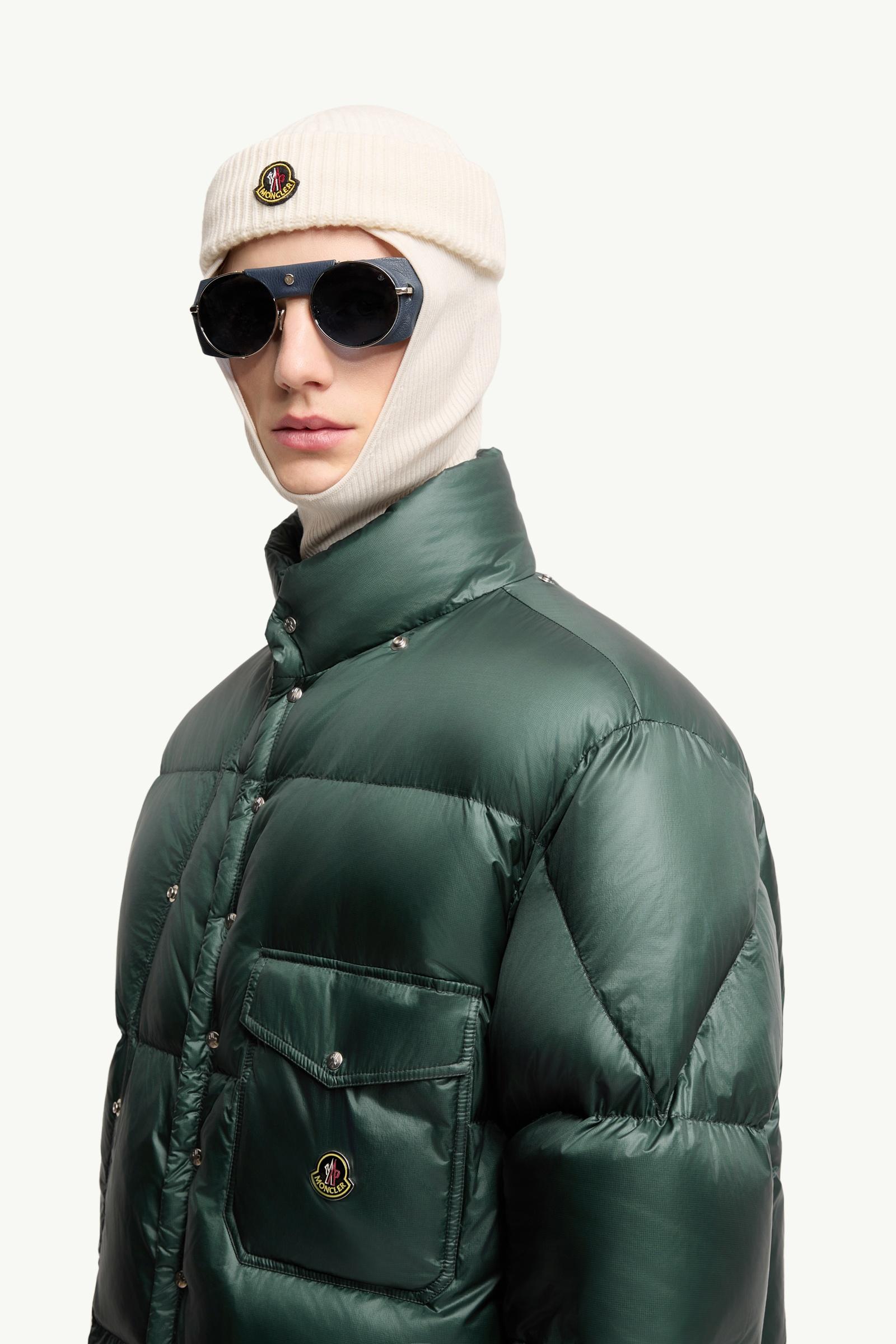Dark Green Karakorum Hooded Short Down Jacket - for Moncler
