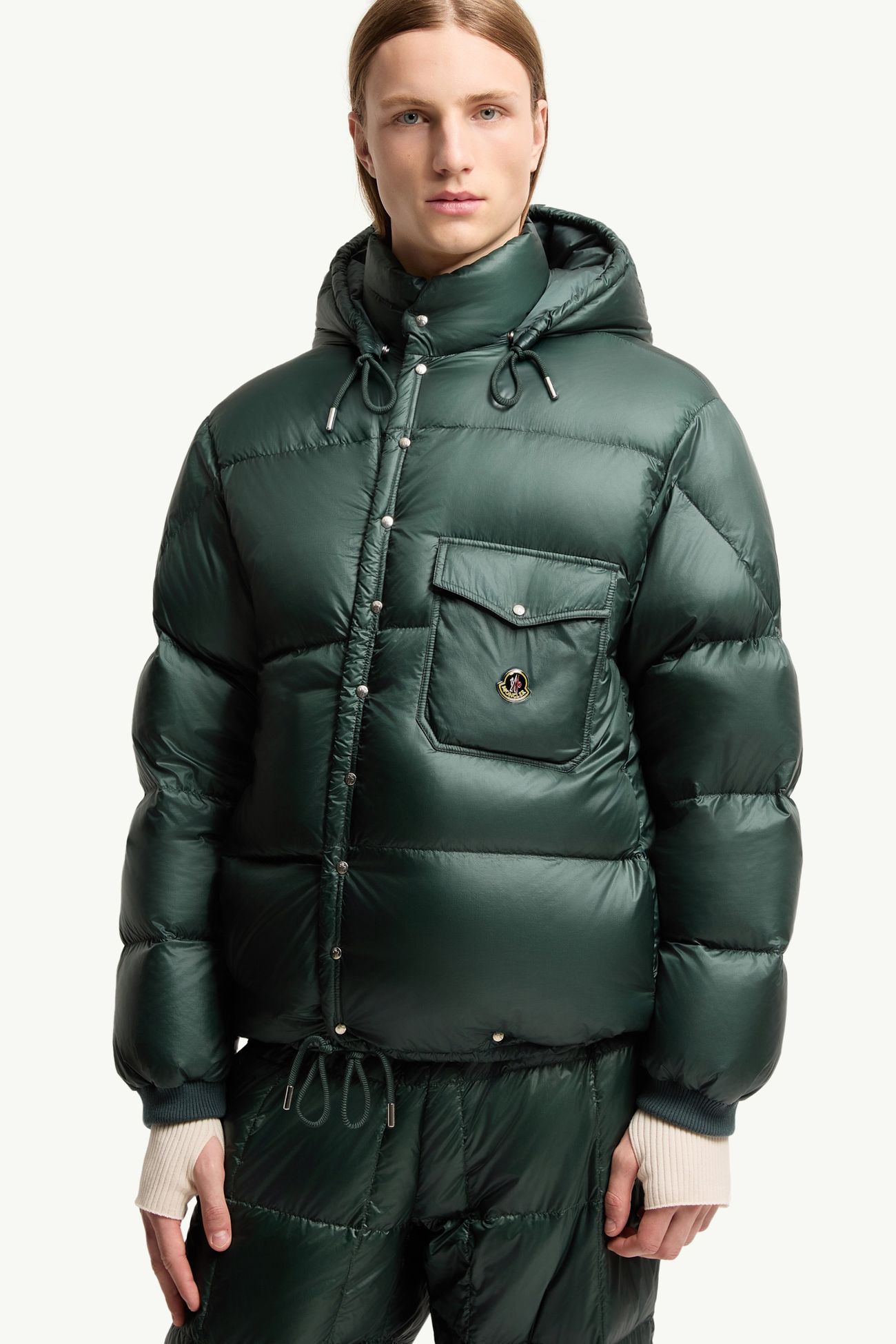 Karakorum男士连帽短款羽绒夹克外套 男士 深绿色 Moncler 5