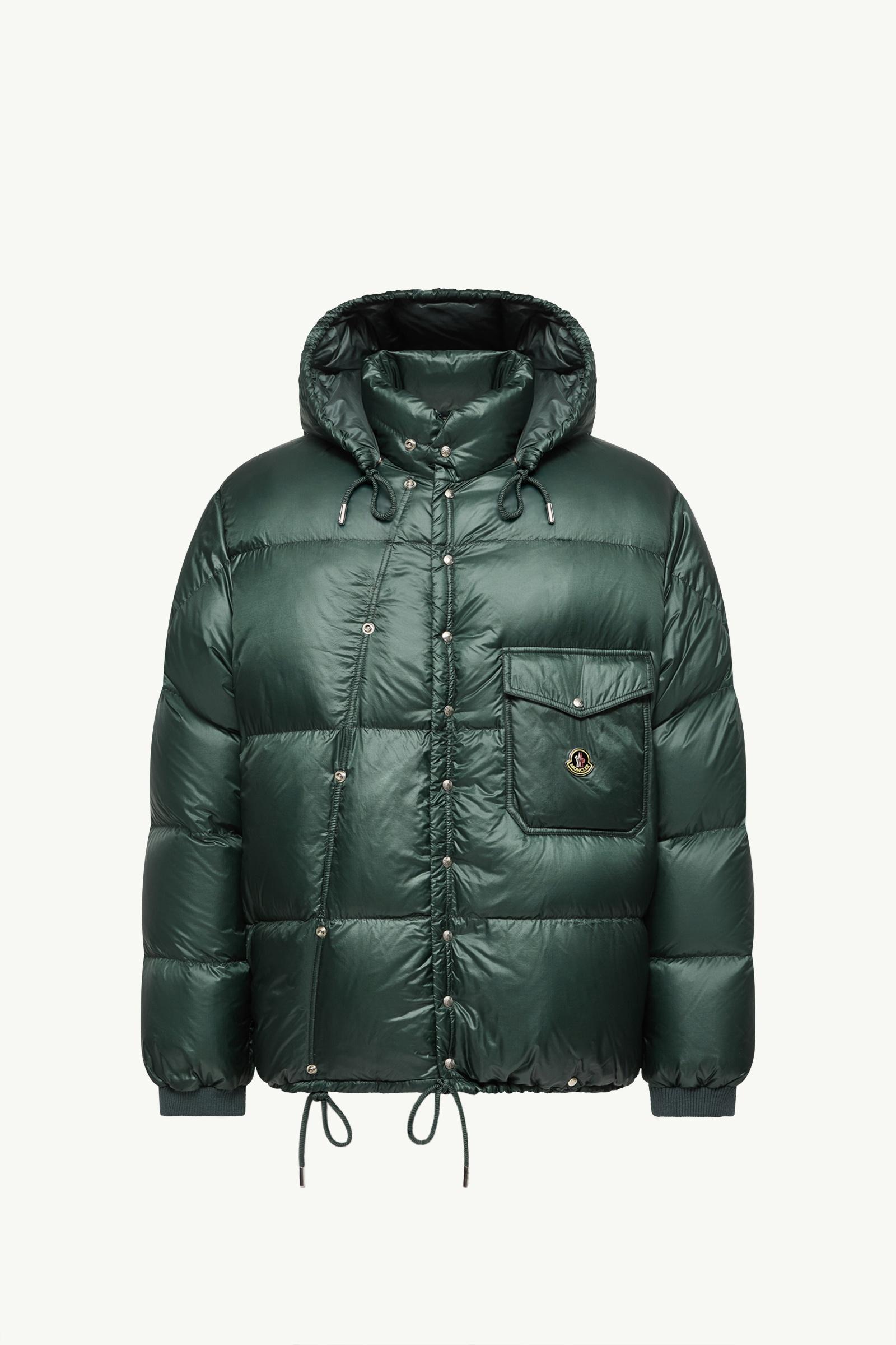 Dark Green Karakorum Hooded Short Down Jacket - for Moncler