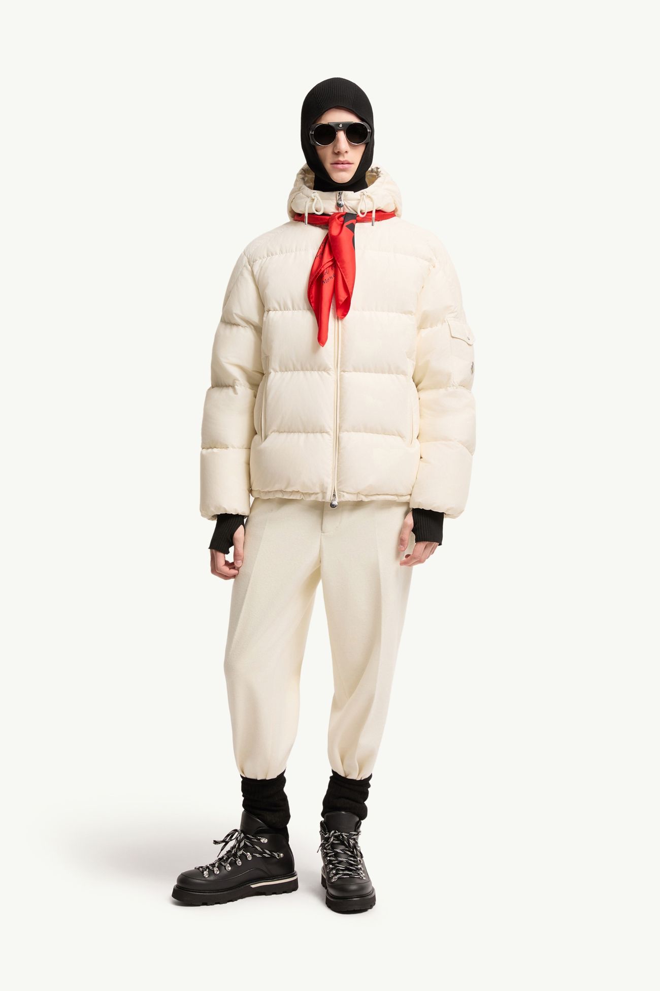 Himalaya 후드 쇼트 다운 재킷 남성 화이트 아이보리 Moncler 0