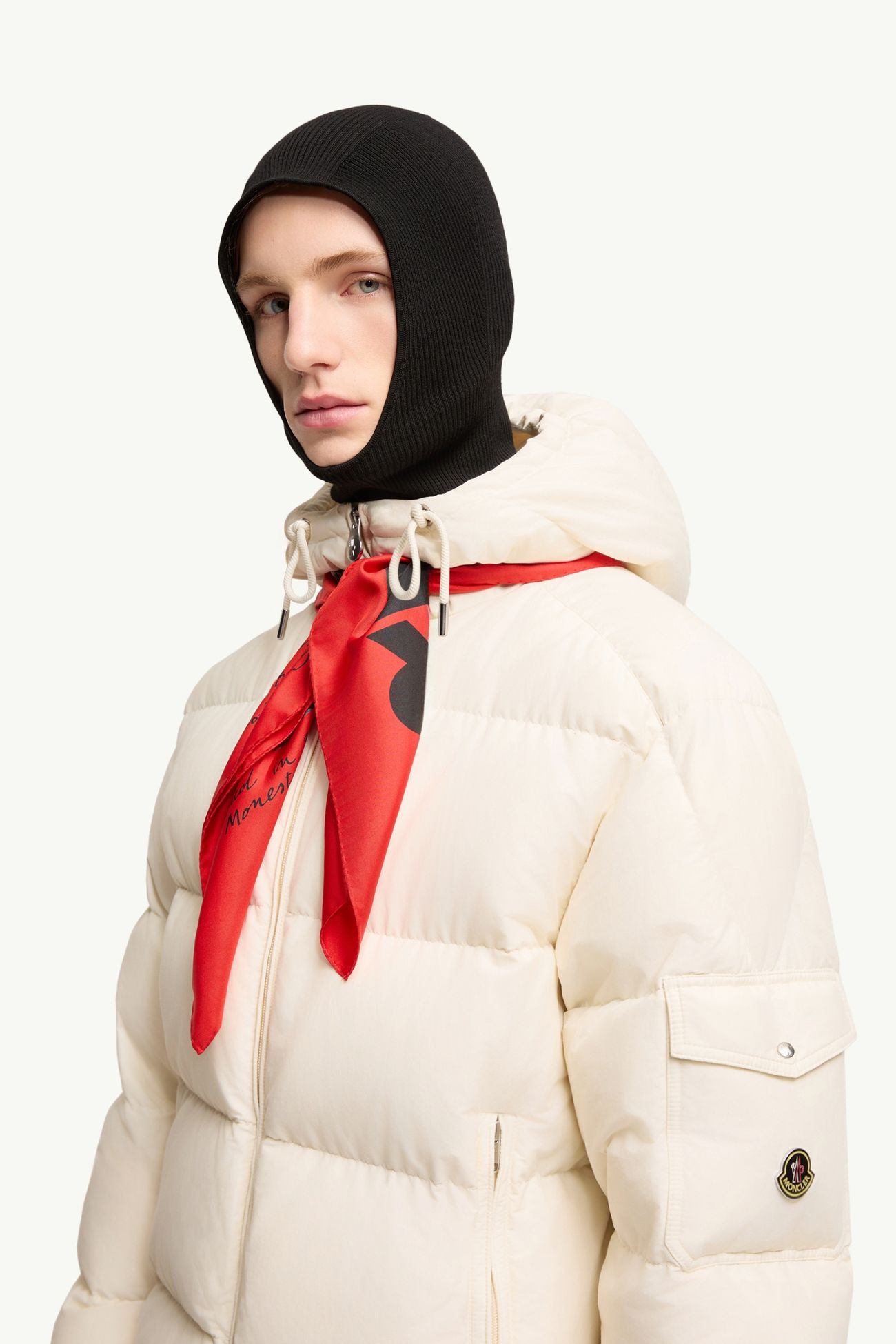 Himalaya Hooded Short Down Jacket Men White Ivory Moncler 1