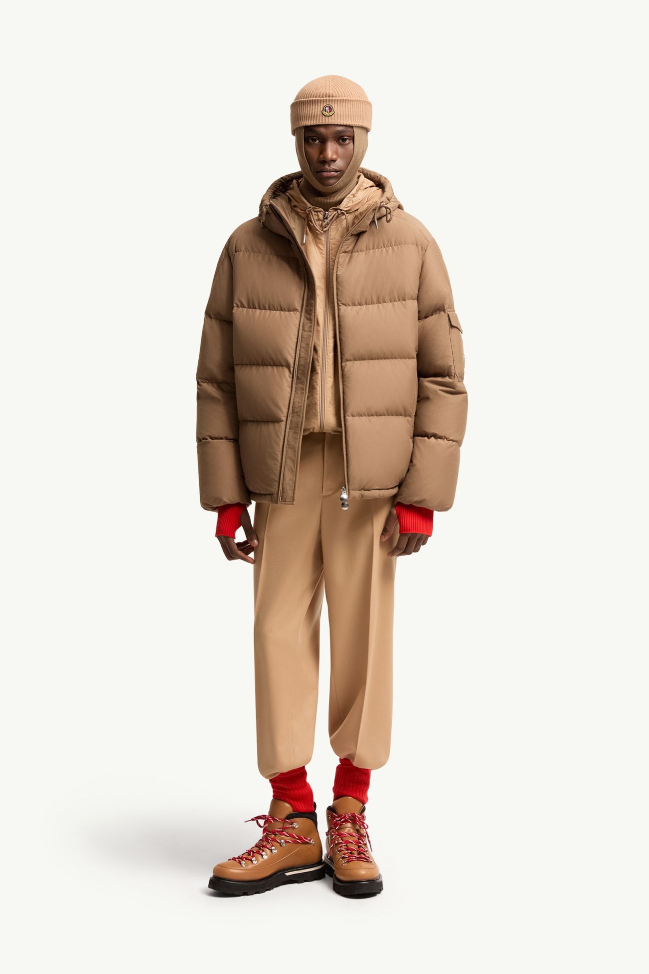 Himalaya連帽短身羽絨外套 男士 淺啡色 Moncler 0