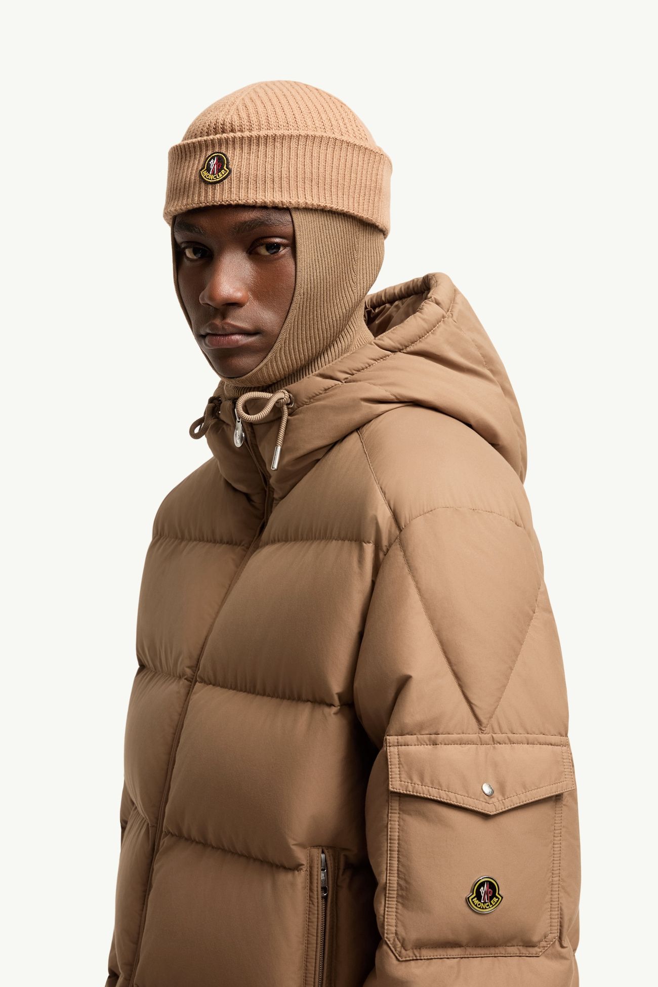 Himalaya連帽短身羽絨外套 男士 淺啡色 Moncler 1