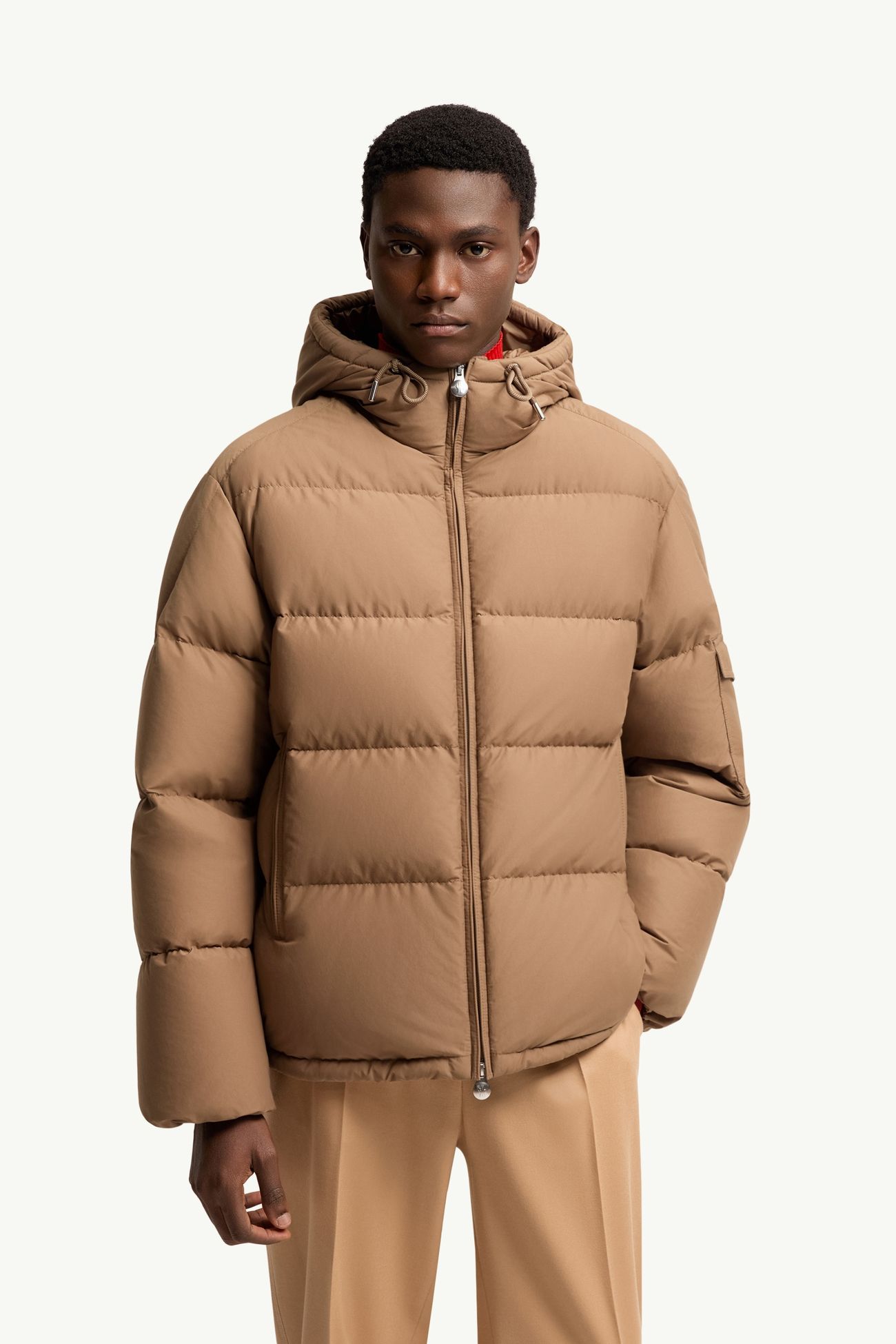 Himalaya男士连帽短款羽绒夹克外套 男士 浅棕色 Moncler 3