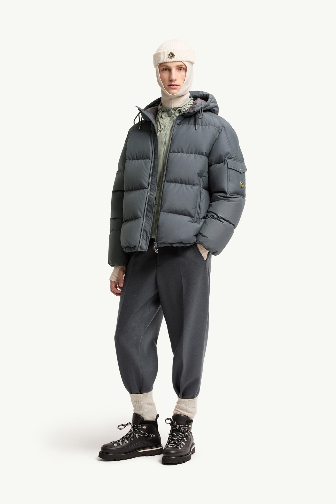Doudoune courte à capuche Himalaya Hommes Gris foncé Moncler 0
