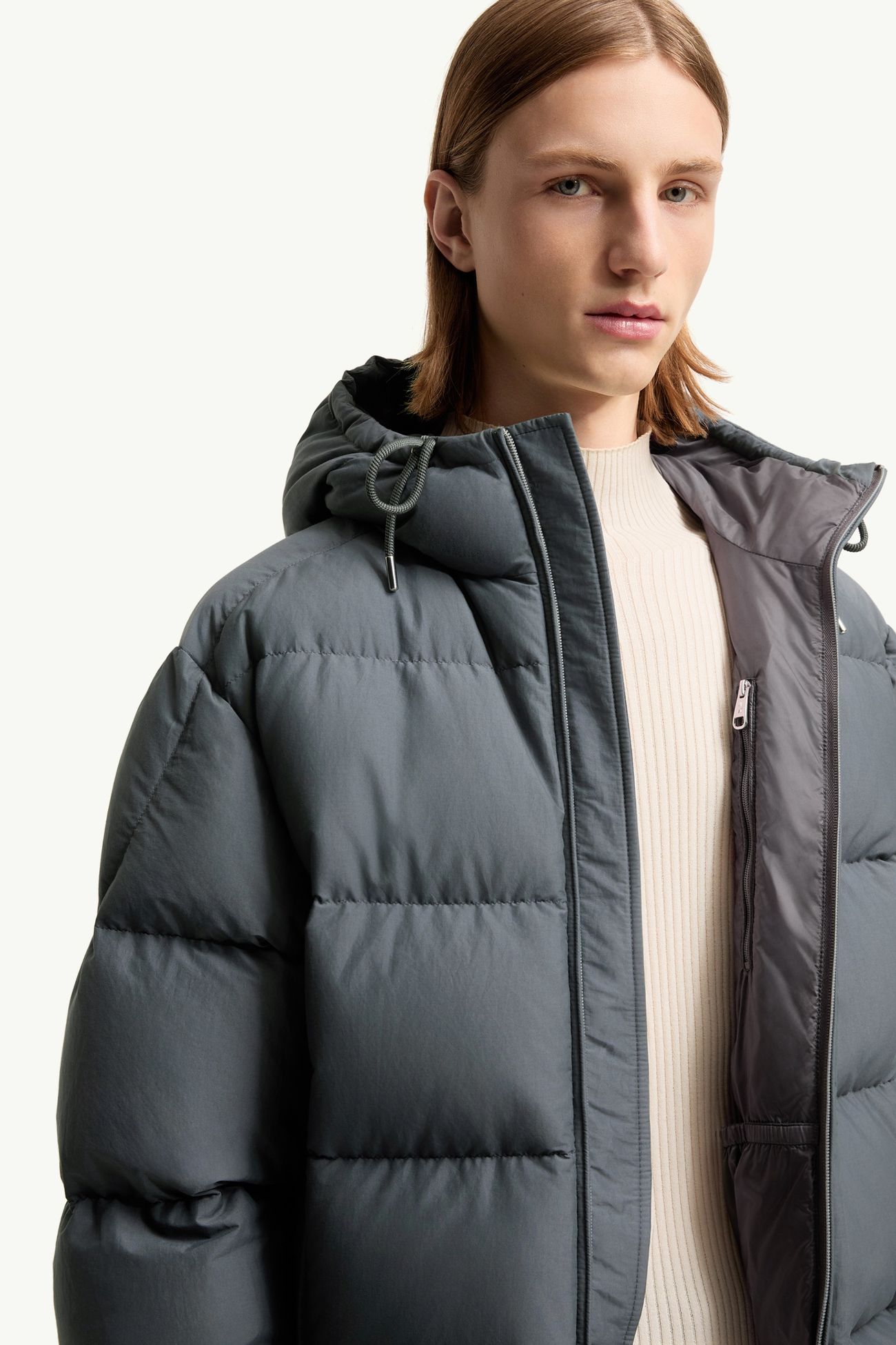 Himalaya 후드 쇼트 다운 재킷 남성 다크 그레이 Moncler 6