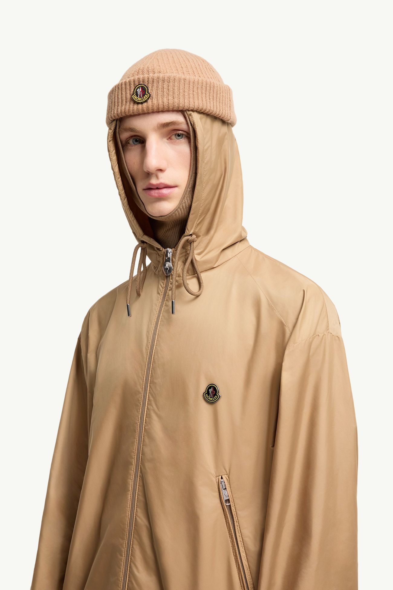 Kapuzen-Windjacke Herren Beige Moncler 1