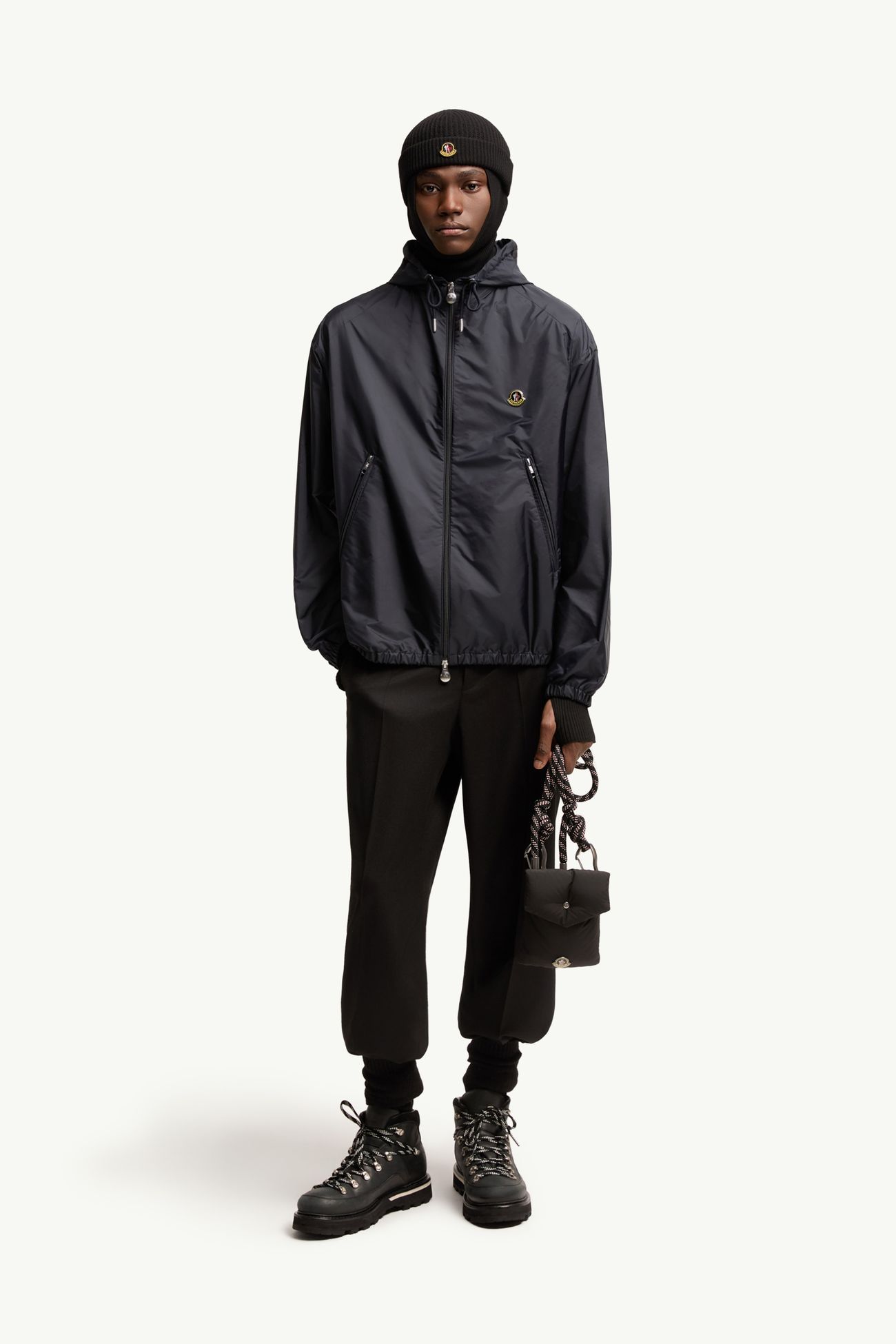 Coupe-vent à capuche Hommes Bleu foncé Moncler 0