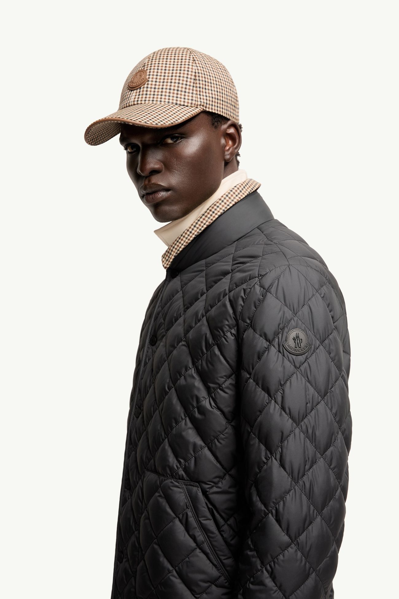 Oise菱形絎縫短身羽絨外套 男士 黑色 Moncler 1