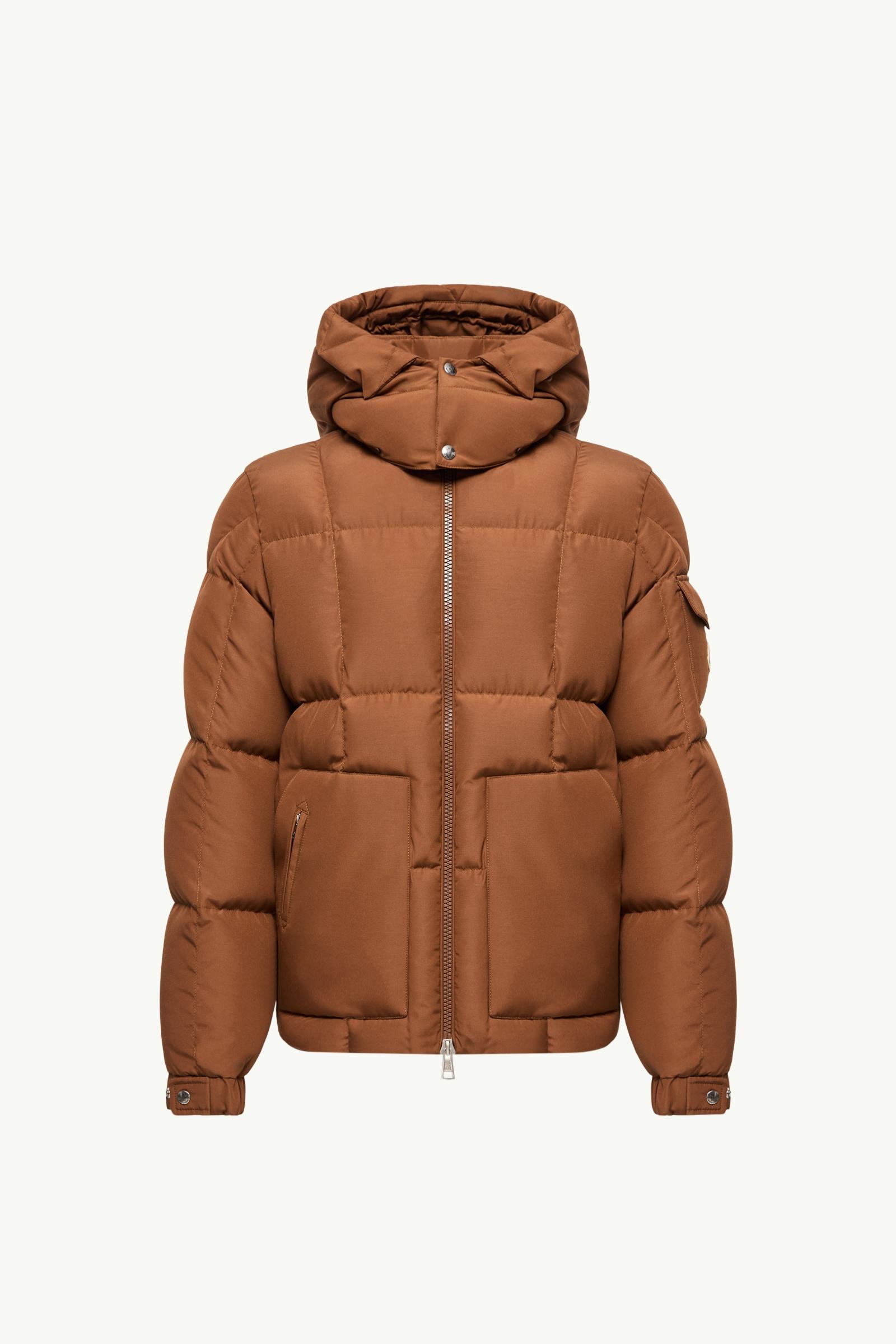 Dravenis mittellange Daunenjacke mit Kapuze Herren Hellbraun Moncler, 1 of 0