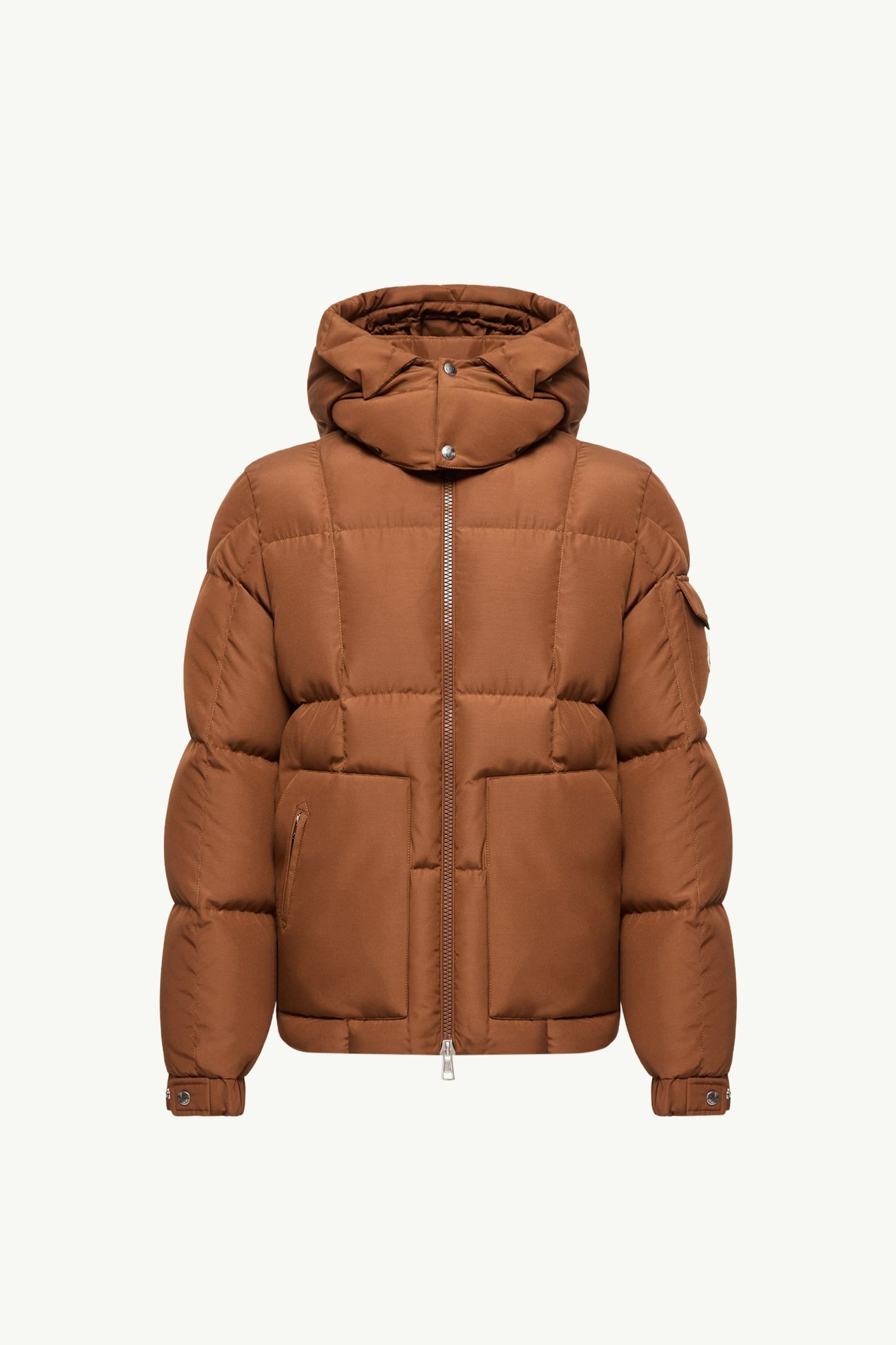 Dravenis男士连帽中长款羽绒夹克外套 男士 浅棕色 Moncler 2