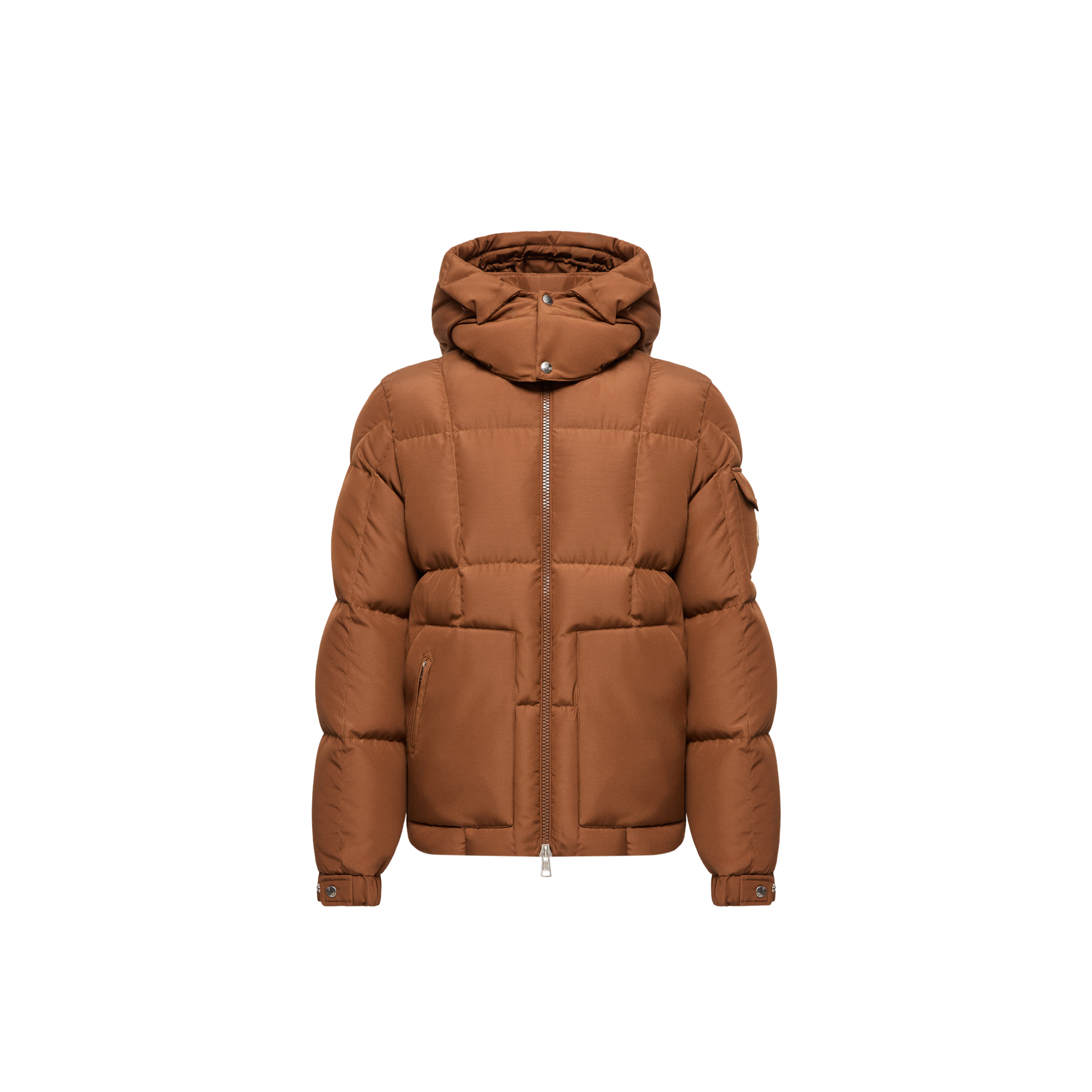 Moncler   Dravenis Hooded Short Down Jacket for Men in Brown, Size: 42