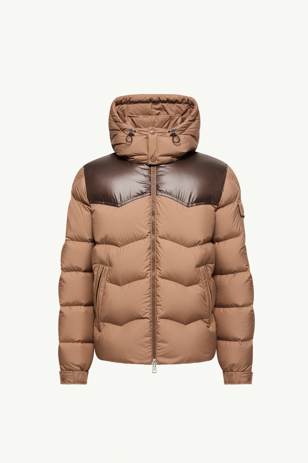 Ravelis連帽之字形絎縫短身羽絨外套 男士 米色 Moncler 2