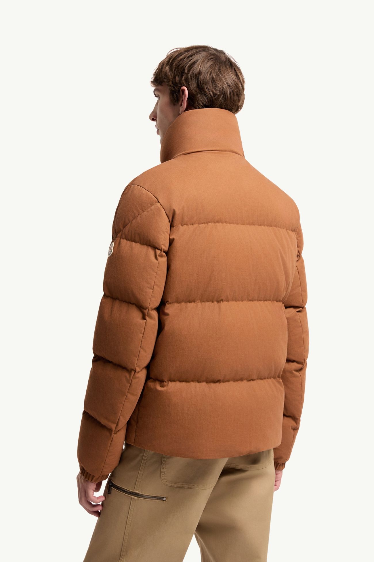 Isenviel棉質府綢短身羽絨外套 男士 淺啡色 Moncler 4