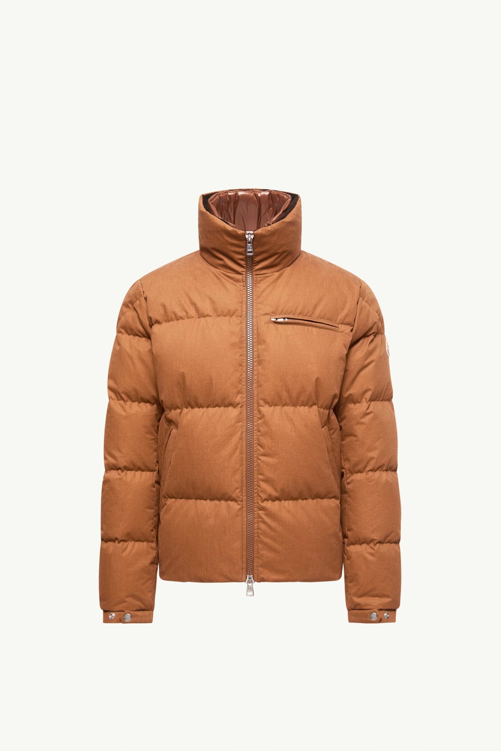 Isenviel kurze Daunenjacke aus Baumwollpopeline Herren Hellbraun Moncler, 1 of 0