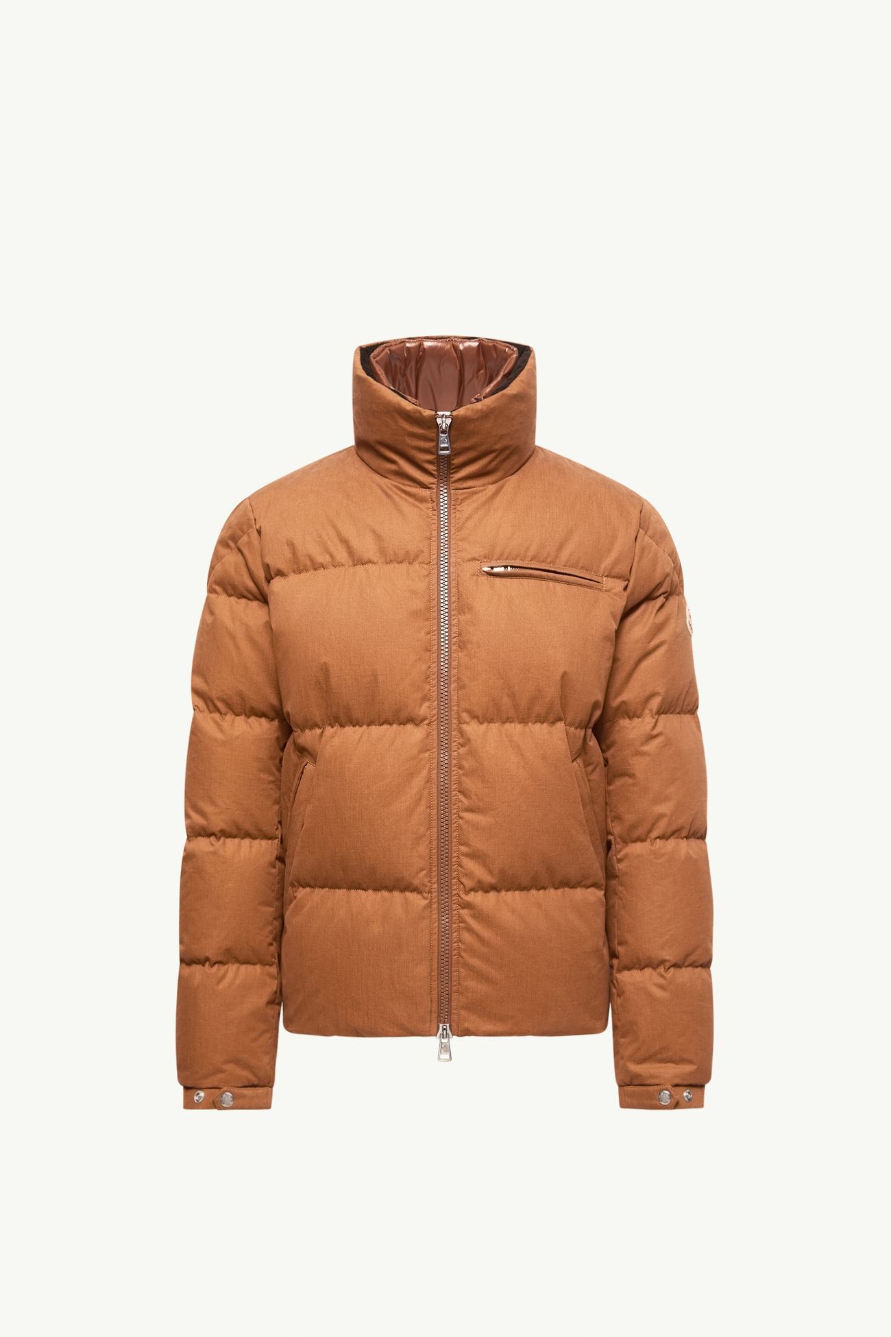 Isenviel kurze Daunenjacke aus Baumwollpopeline Herren Hellbraun Moncler 2