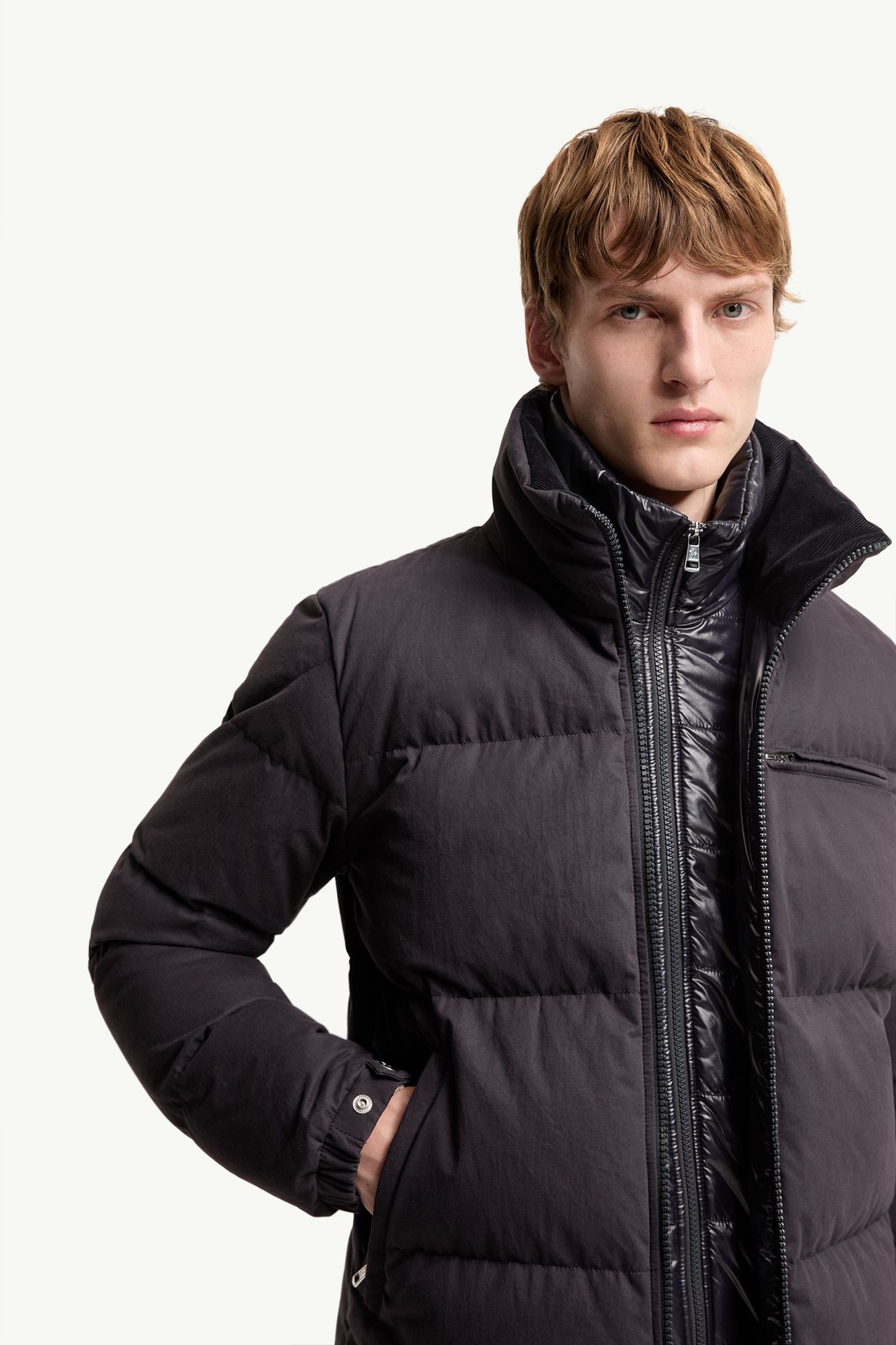 Isenviel棉質府綢短身羽絨外套 男士 深藍色 Moncler 5