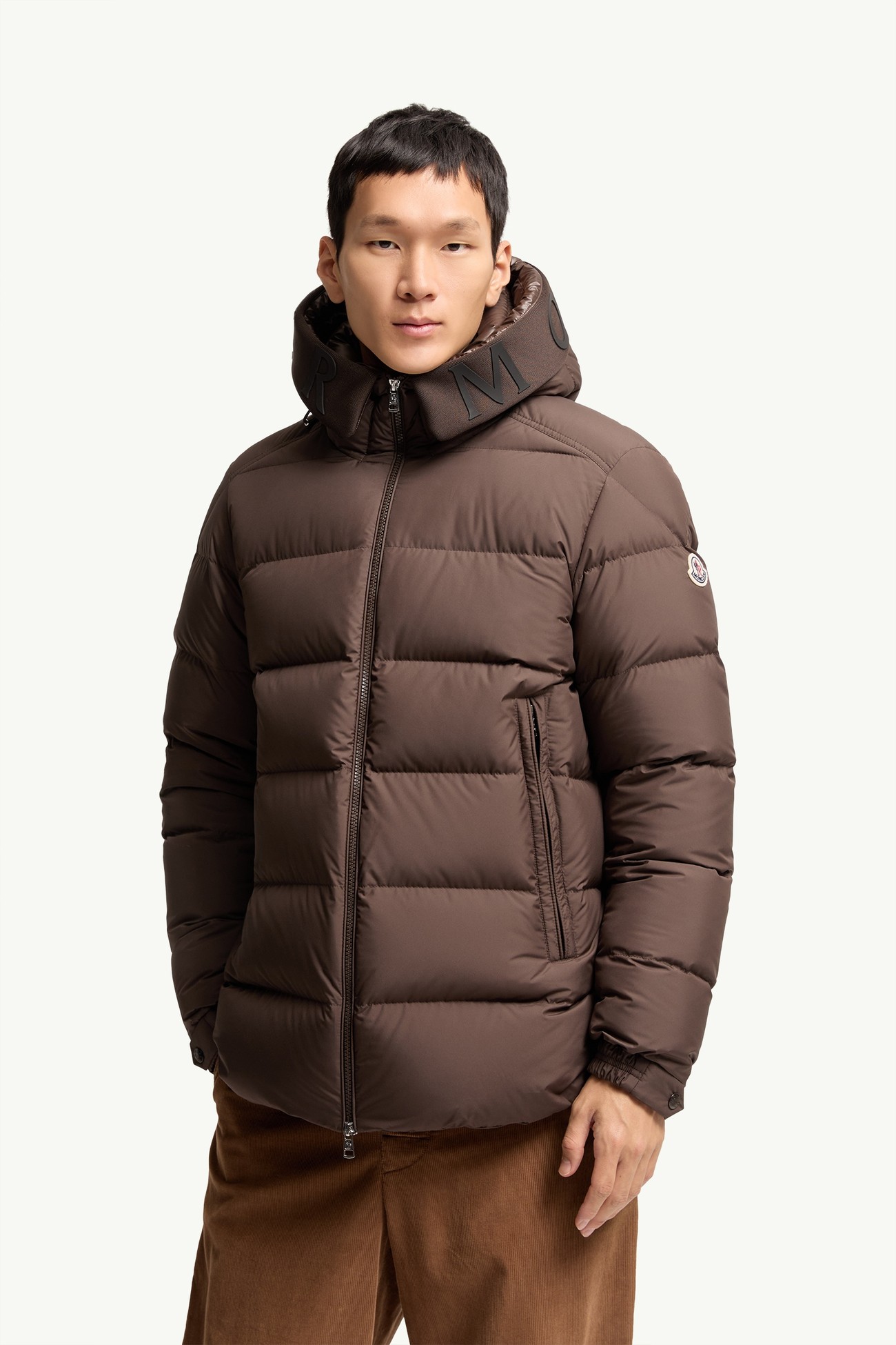 Doudoune mi-longue à capuche Orvelle Hommes Marron Moncler 3