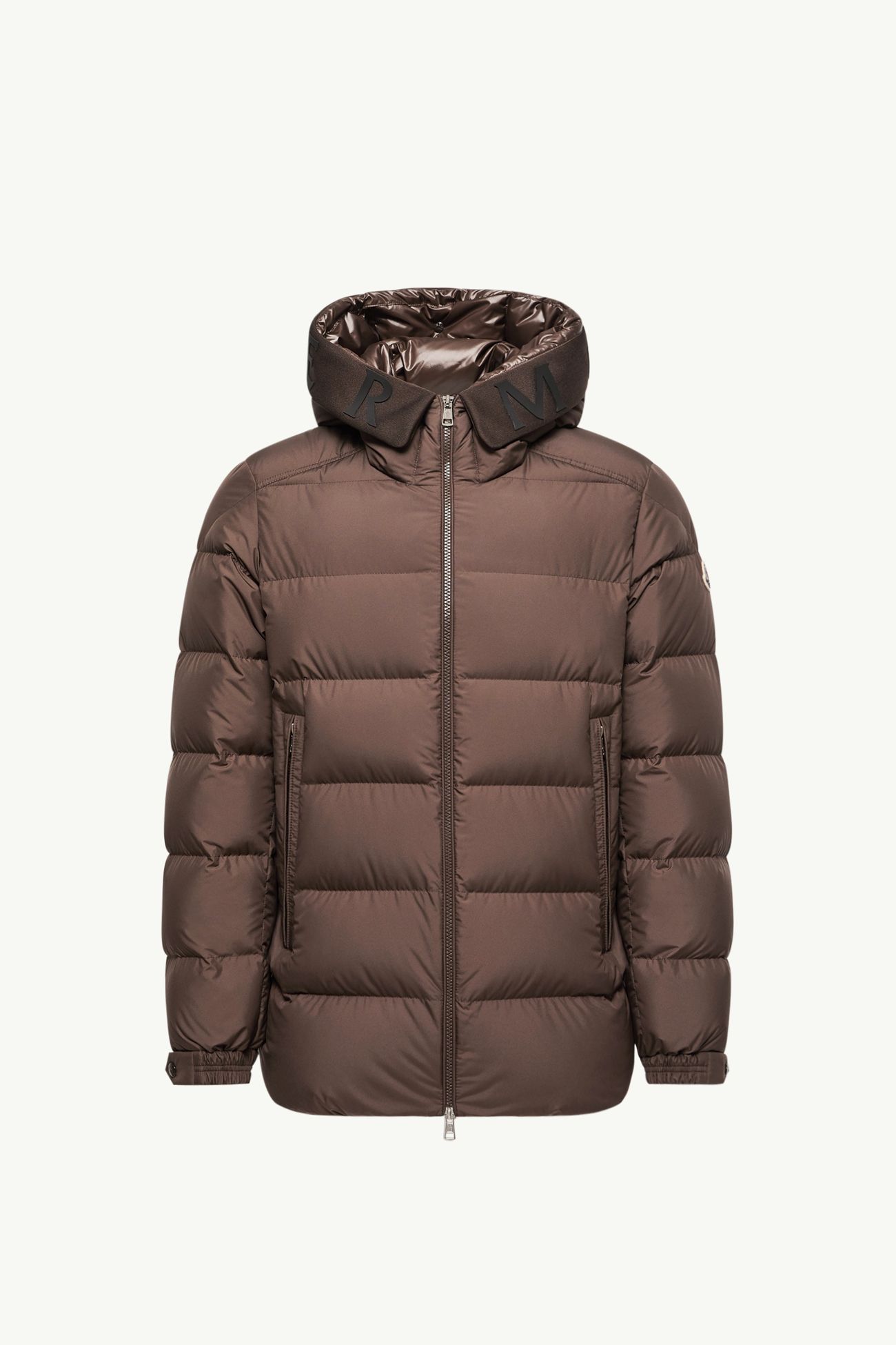 Orvelle mittellange Daunenjacke mit Kapuze Herren Braun Moncler 2