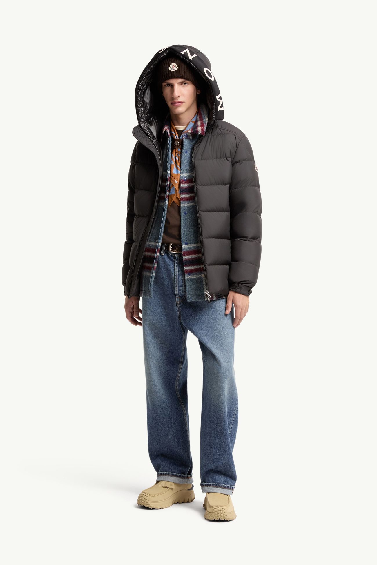Orvelle mittellange Daunenjacke mit Kapuze Herren Schwarz Moncler 0