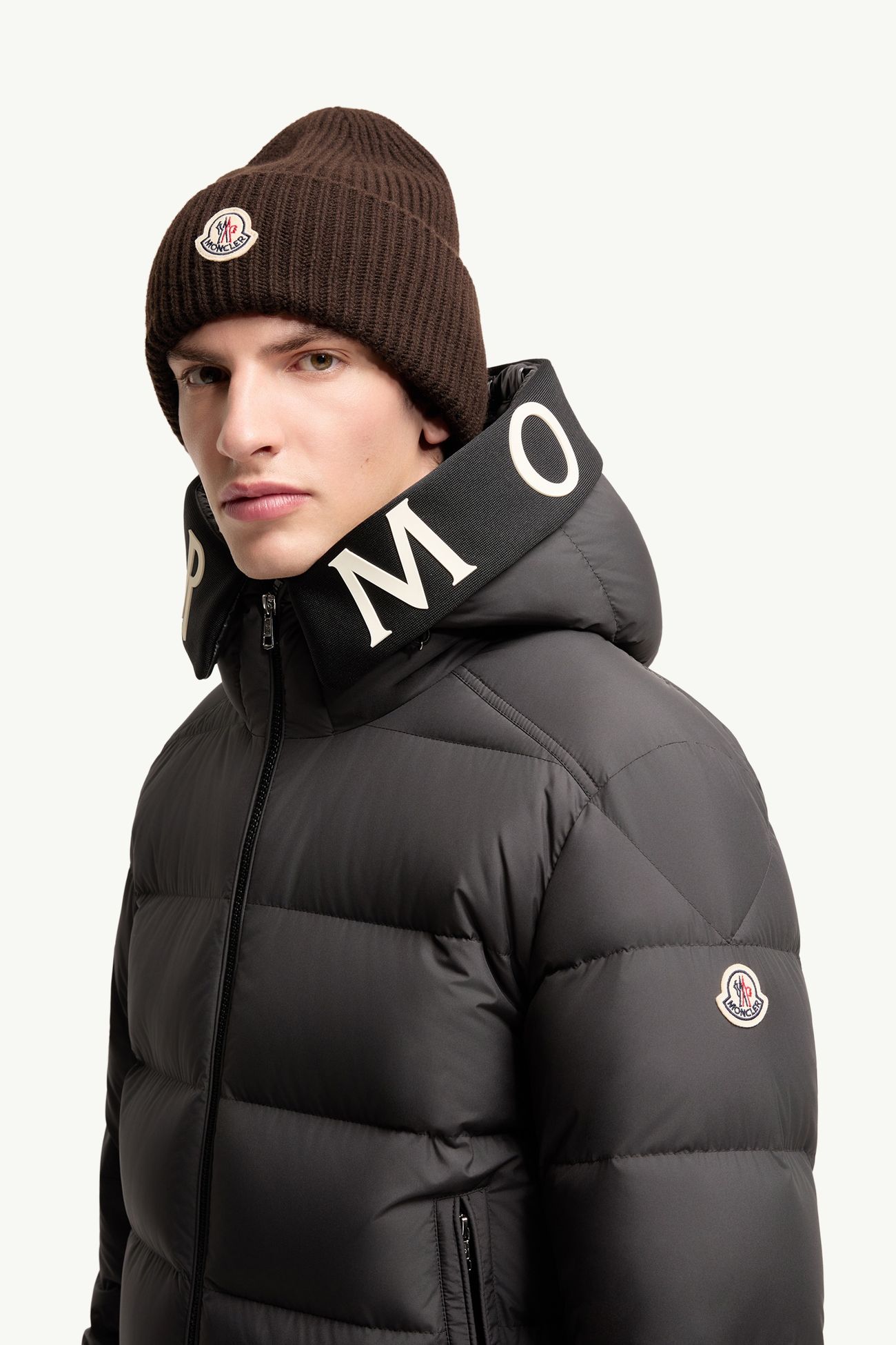 Orvelle Hooded Mid-Length Down Jacket Men Black Moncler 1