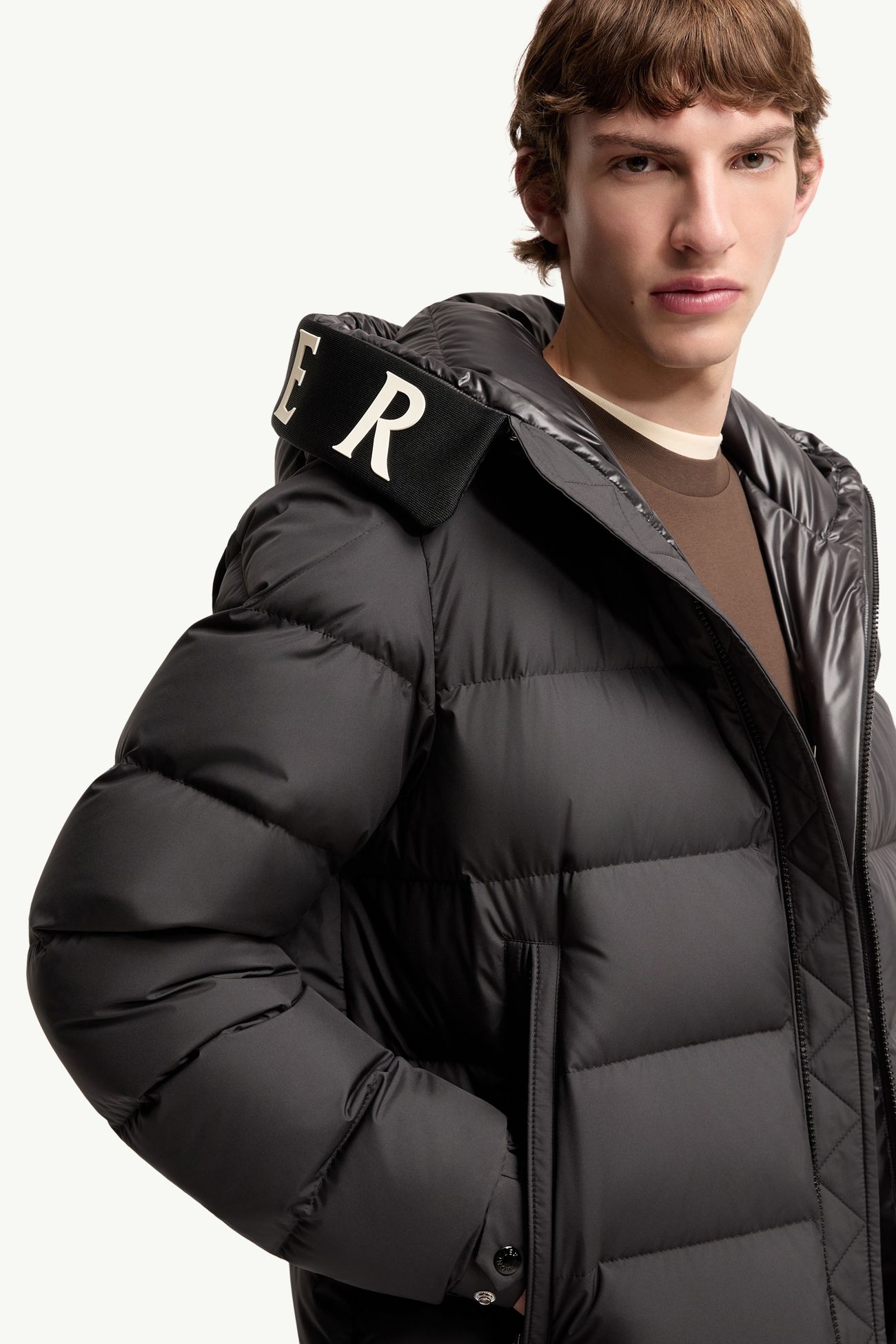 Orvelle Hooded Mid-Length Down Jacket Men Black Moncler 5