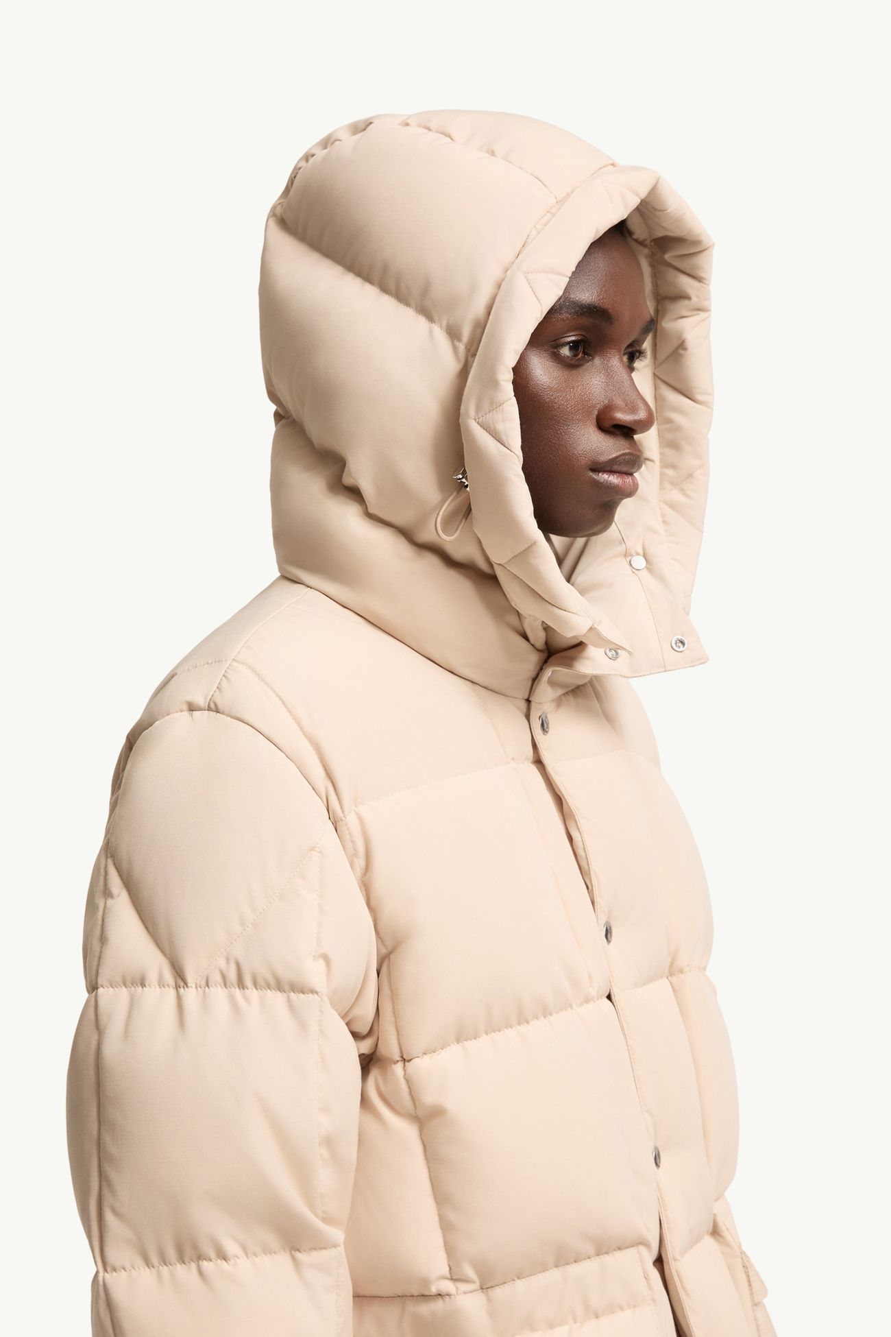 Piumino lungo con cappuccio Sylmara Uomo Beige Chiaro Moncler 5