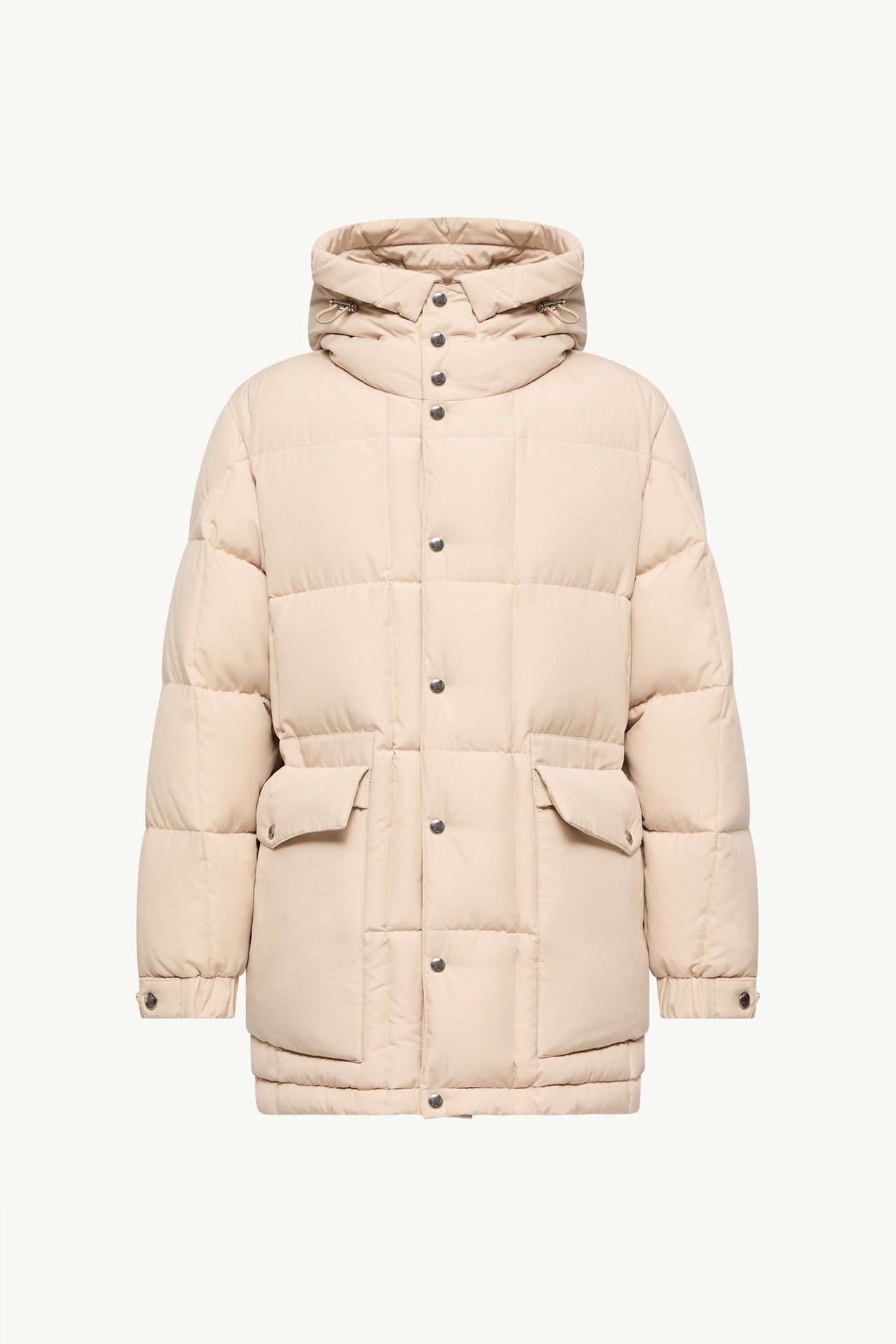 Sylmara Hooded Long Down Jacket Men Light Beige Moncler 2