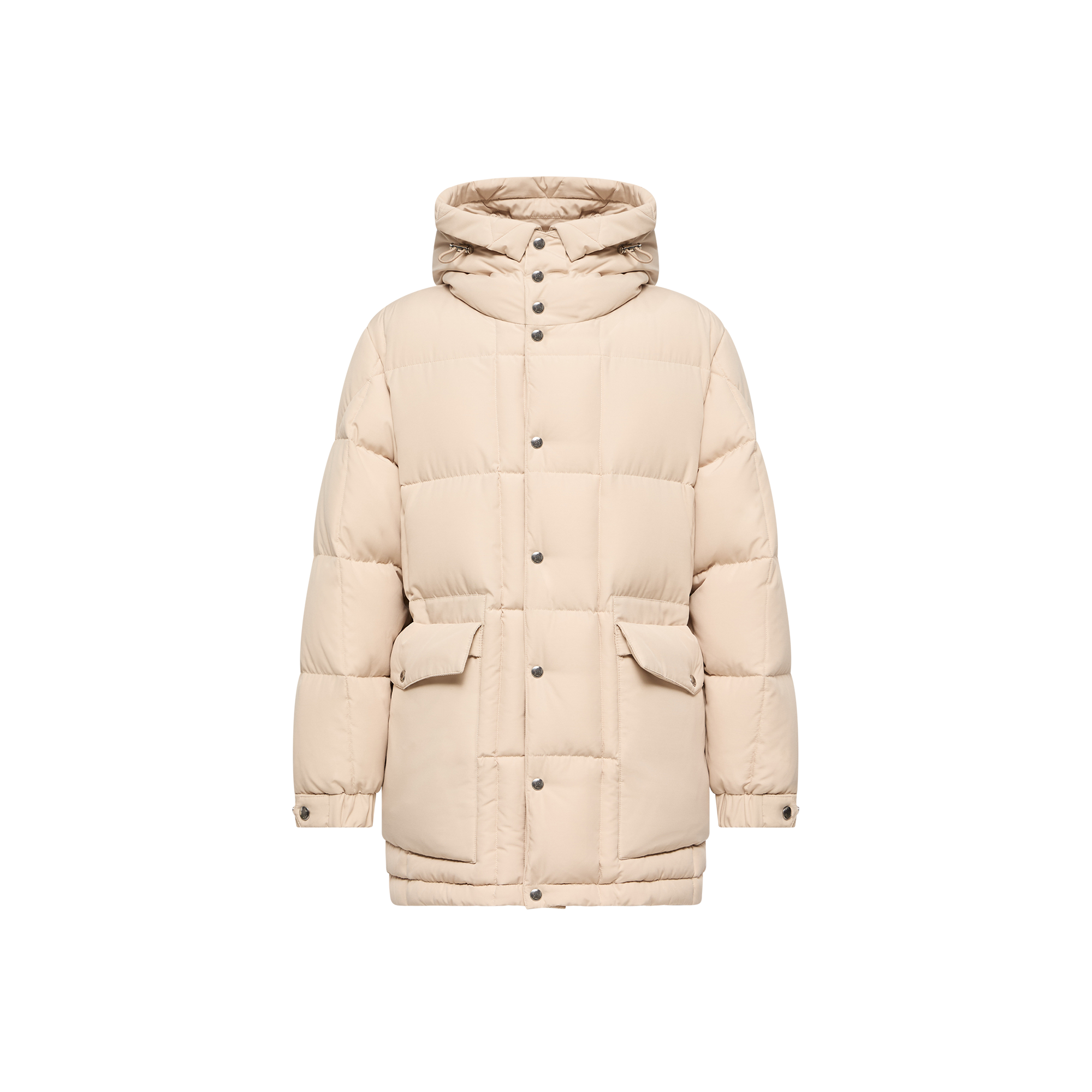 Moncler Sylmara Lange Puffer-Daunenjacke Mit Kapuze für Herren in Beige in Größe: 2 - Bild 1