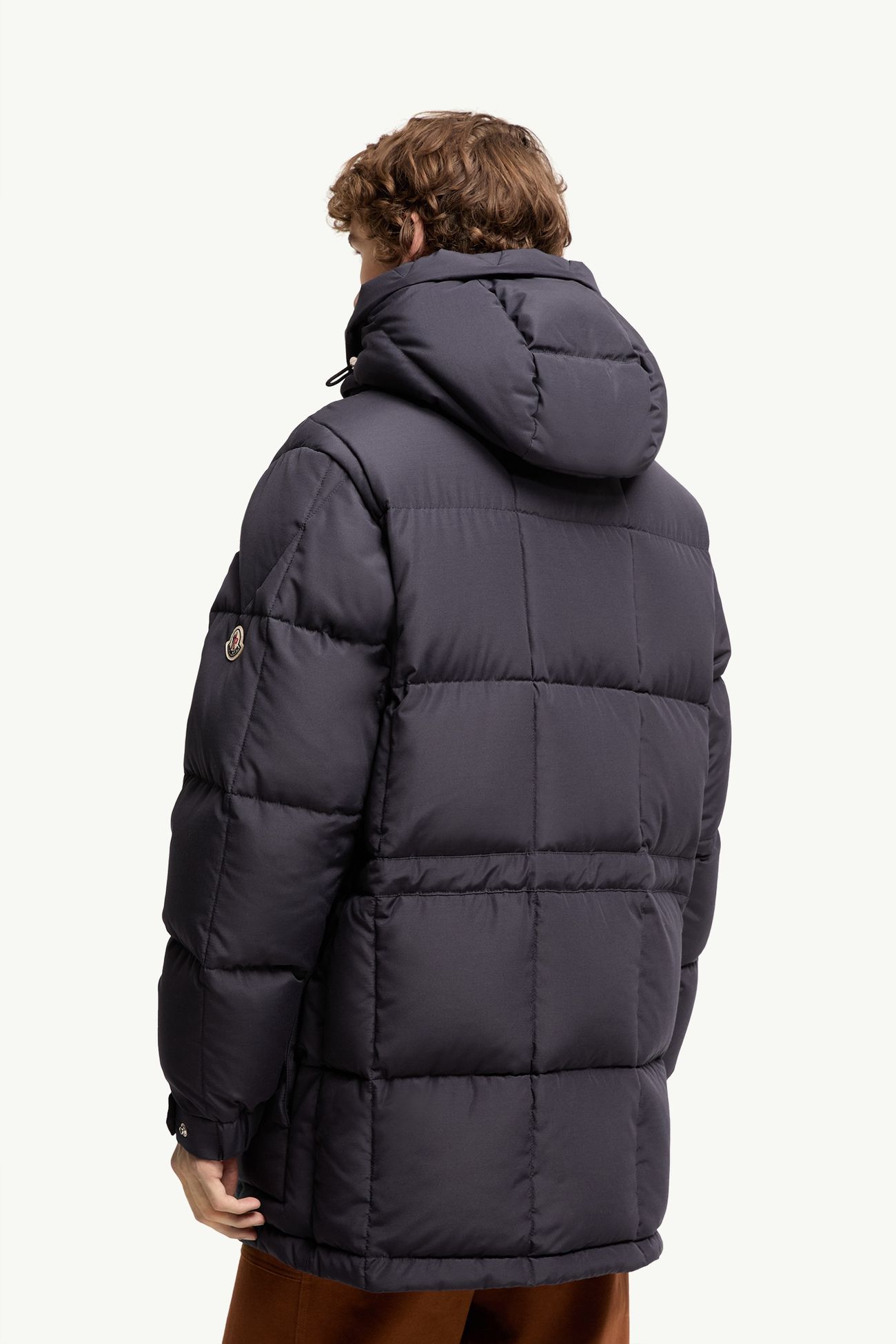 Sylmara Hooded Long Down Jacket Men Dark Blue Moncler 4