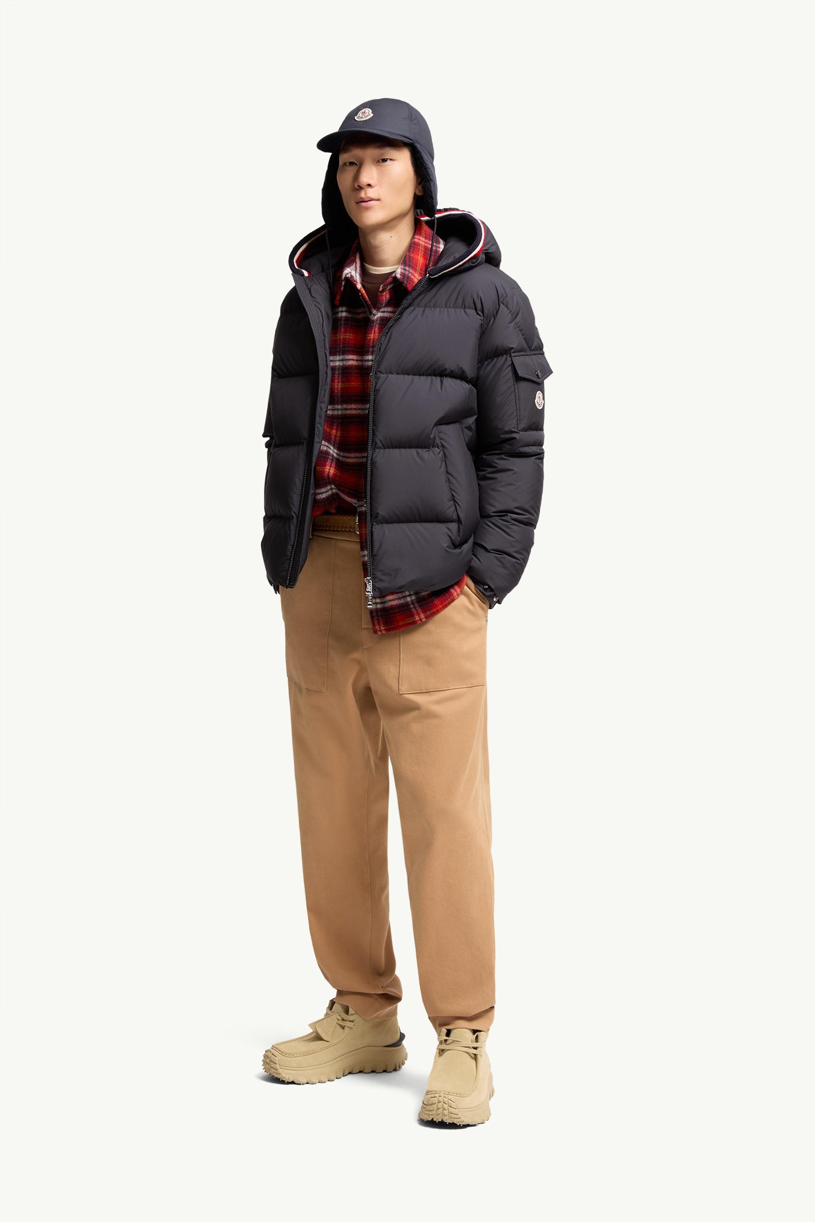Navy Blue Lacfroid Hooded Short Down Jacket - Short Down Jackets