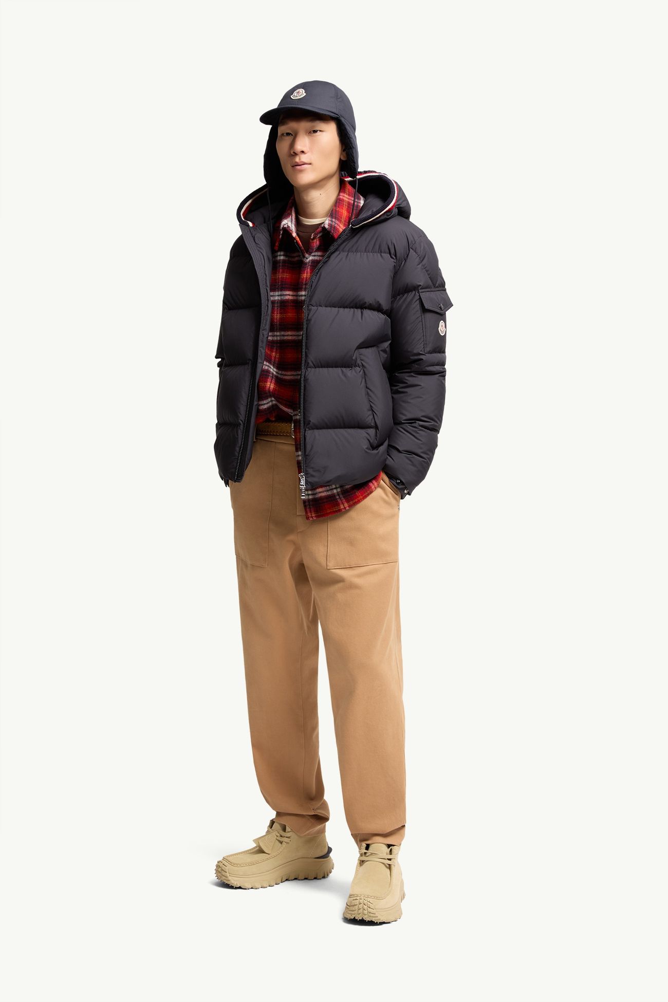 Lacfroid男士连帽短款羽绒夹克外套 男士 海军蓝色 Moncler 0