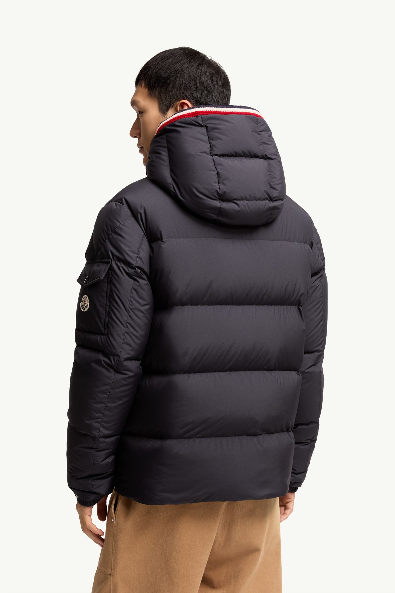 Lacfroid Hooded Short Down Jacket Men Navy Blue Moncler 4