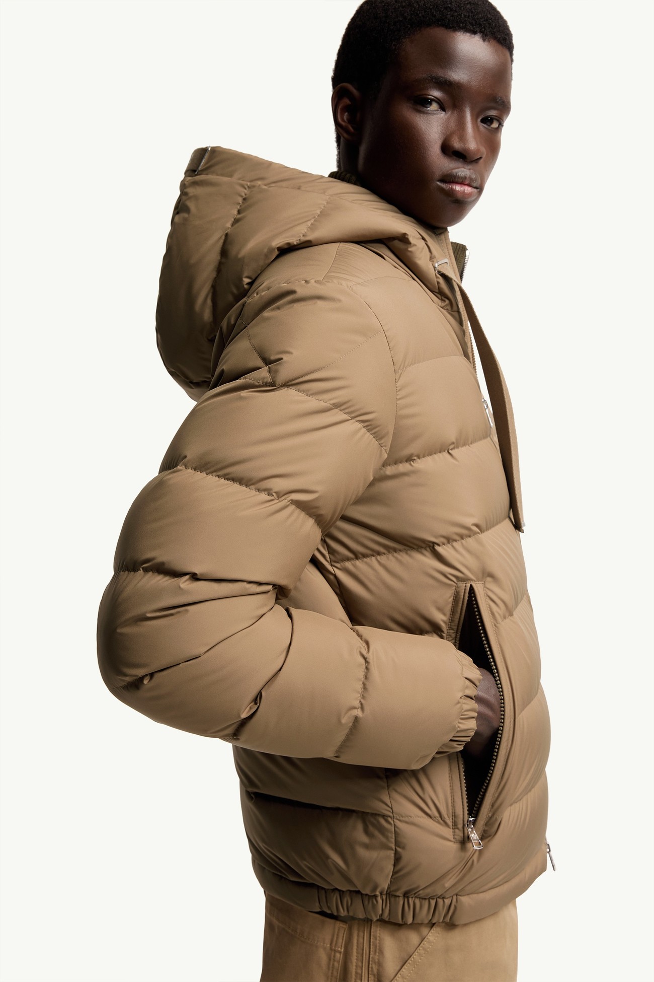 Zeflor連帽羽絨外套 男士 駱駝米色 Moncler 5