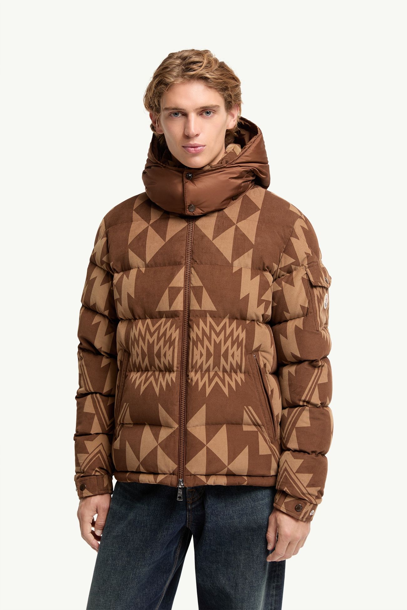 Boislune連帽燈芯絨短身羽絨外套 男士 啡色 Moncler 3