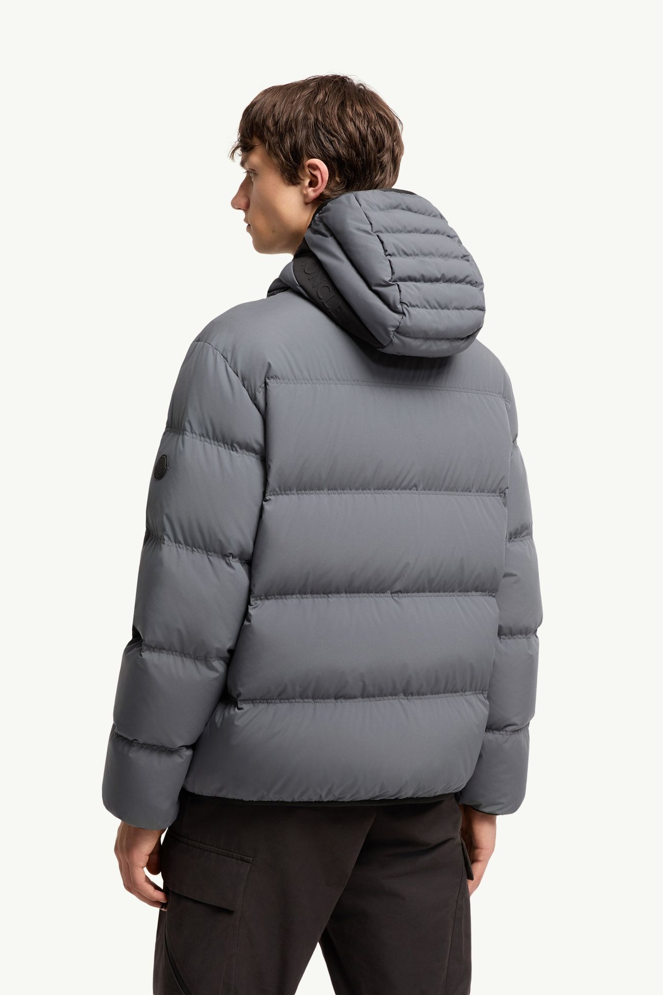 Poitevin kurze Daunenjacke mit Kapuze Herren Grau Moncler 4