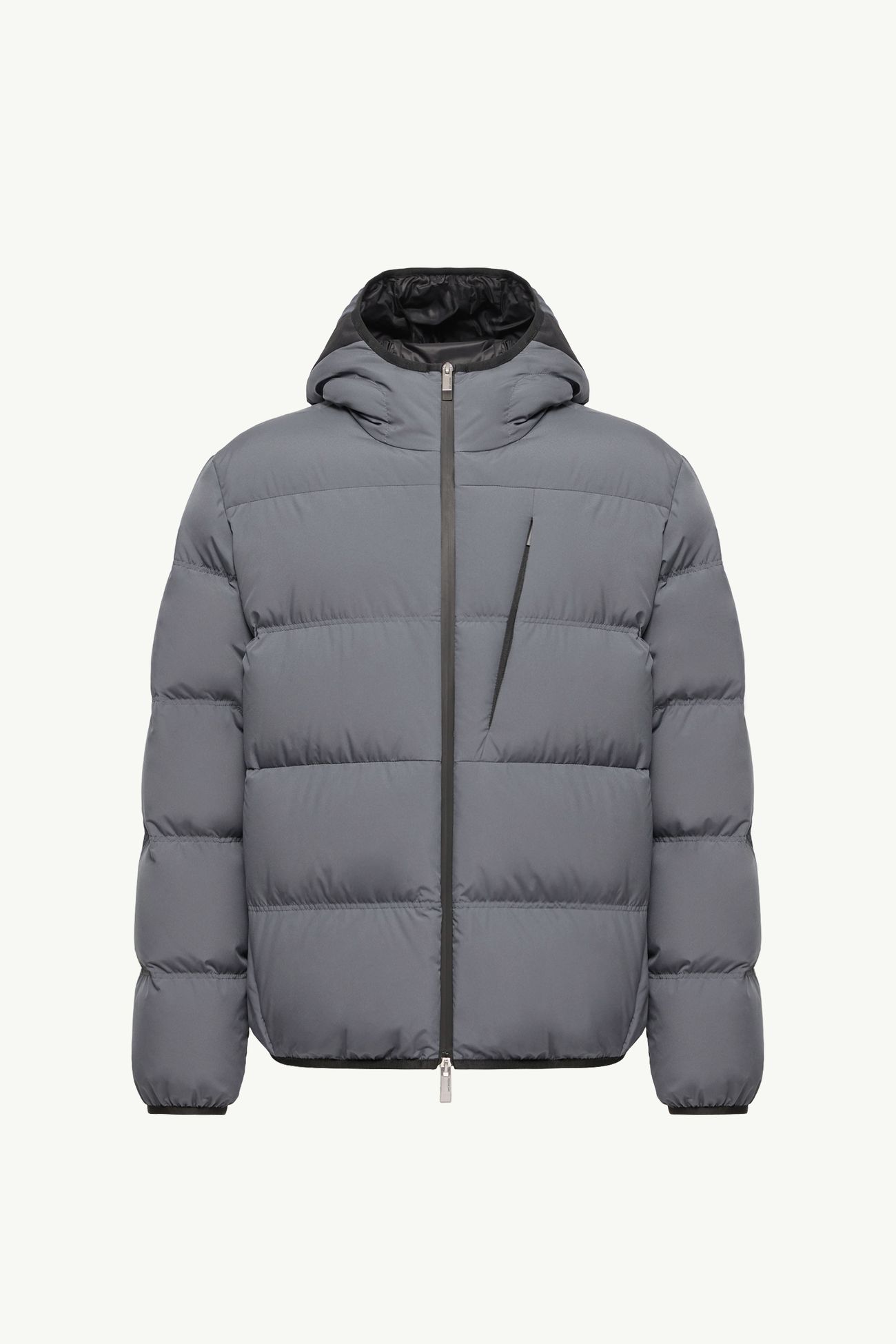 Poitevin Hooded Short Down Jacket Men Gray Moncler 2