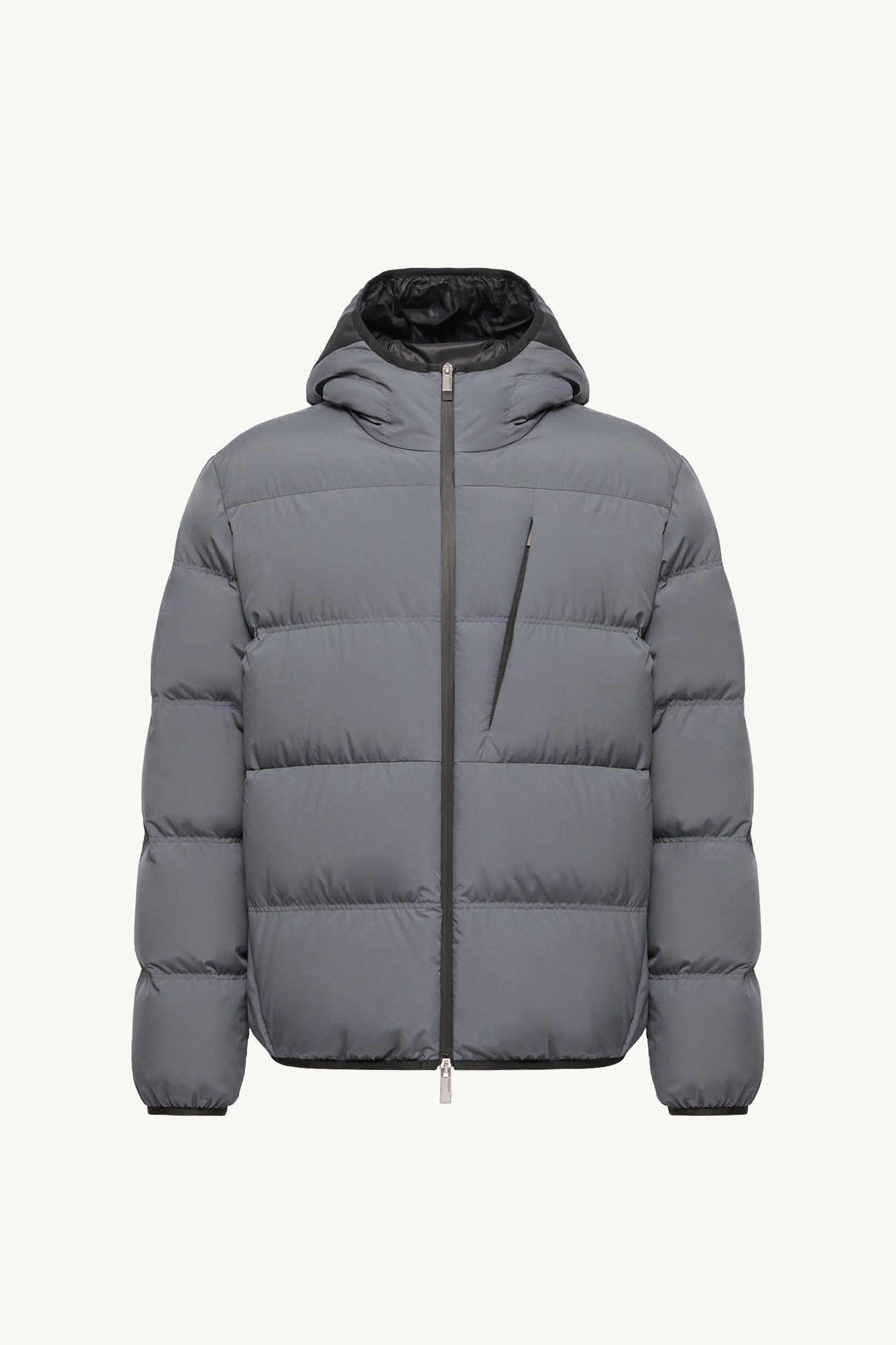 Poitevin Hooded Short Down Jacket Men Grey Moncler 2