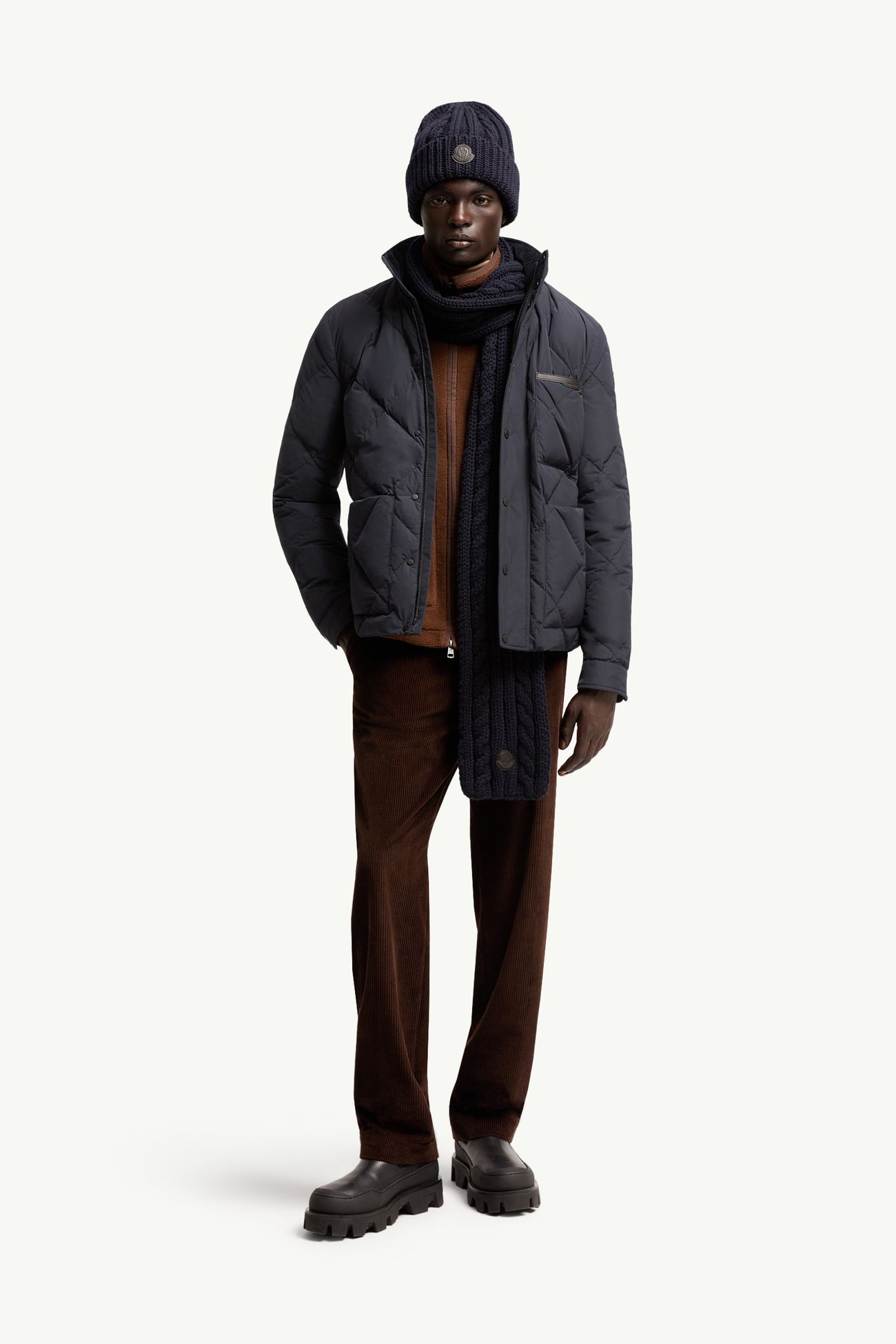 Surlake kurze Daunenjacke mit Rautensteppung Herren Navyblau Moncler 0