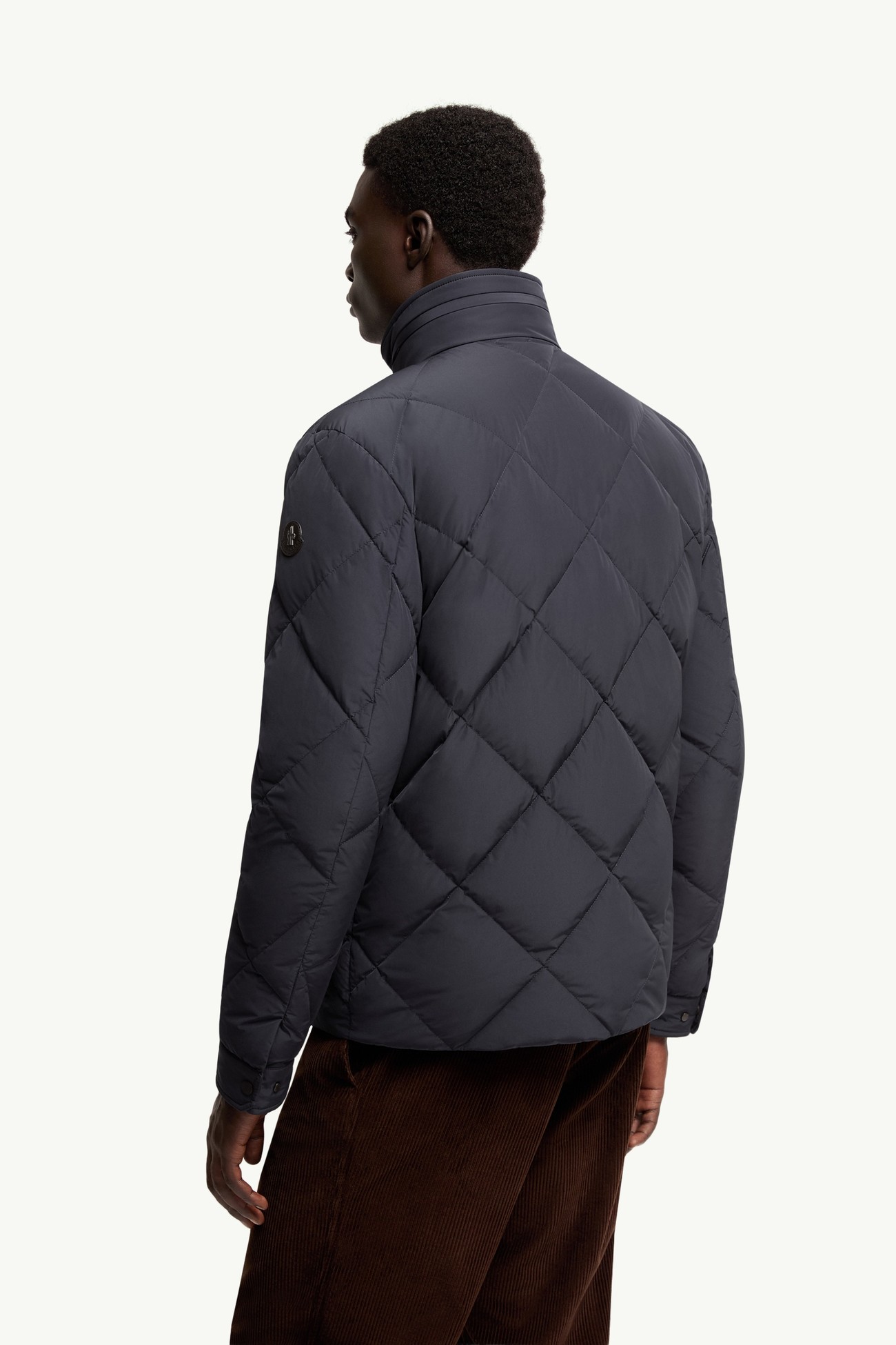 Surlake Diamond-Quilted Short Down Jacket Men Navy Blue Moncler 4